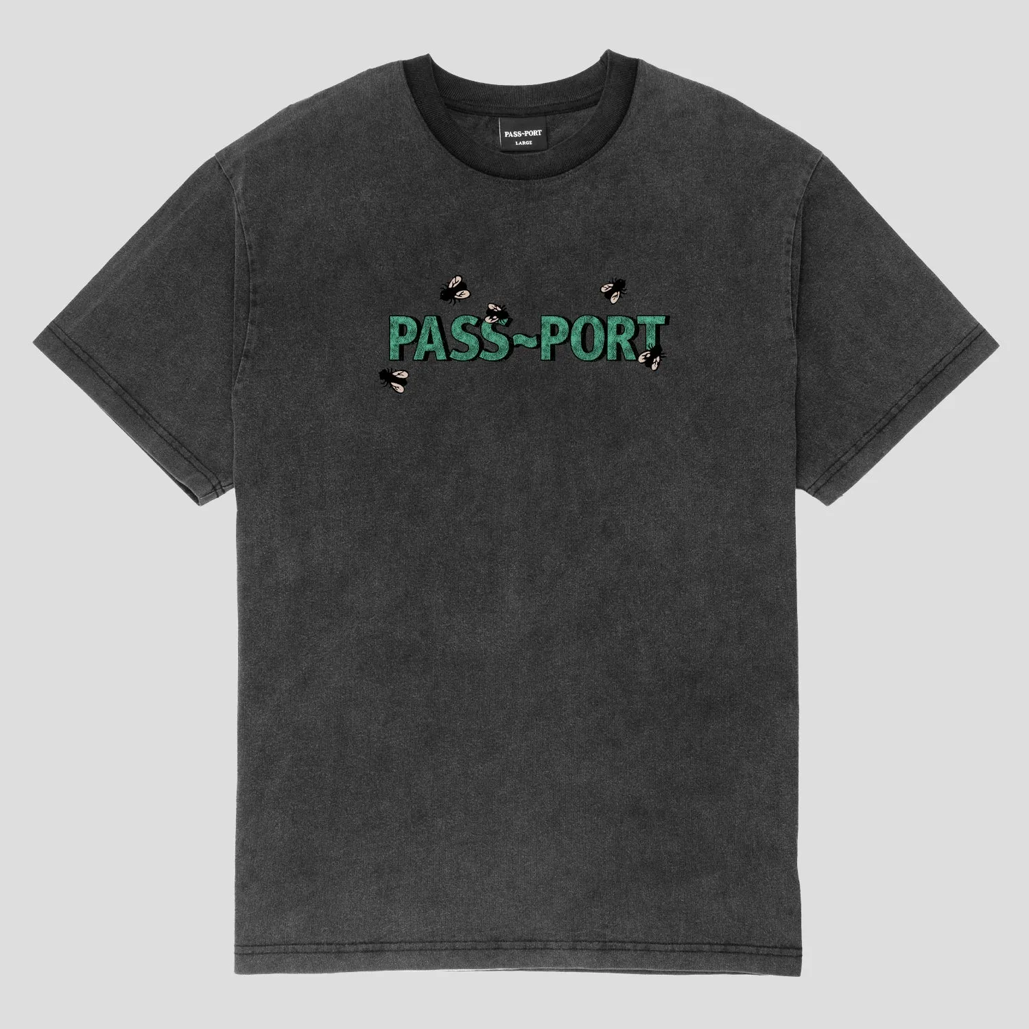 Cycling endurance Pass~Port Wot Flies Tee - Black Acid