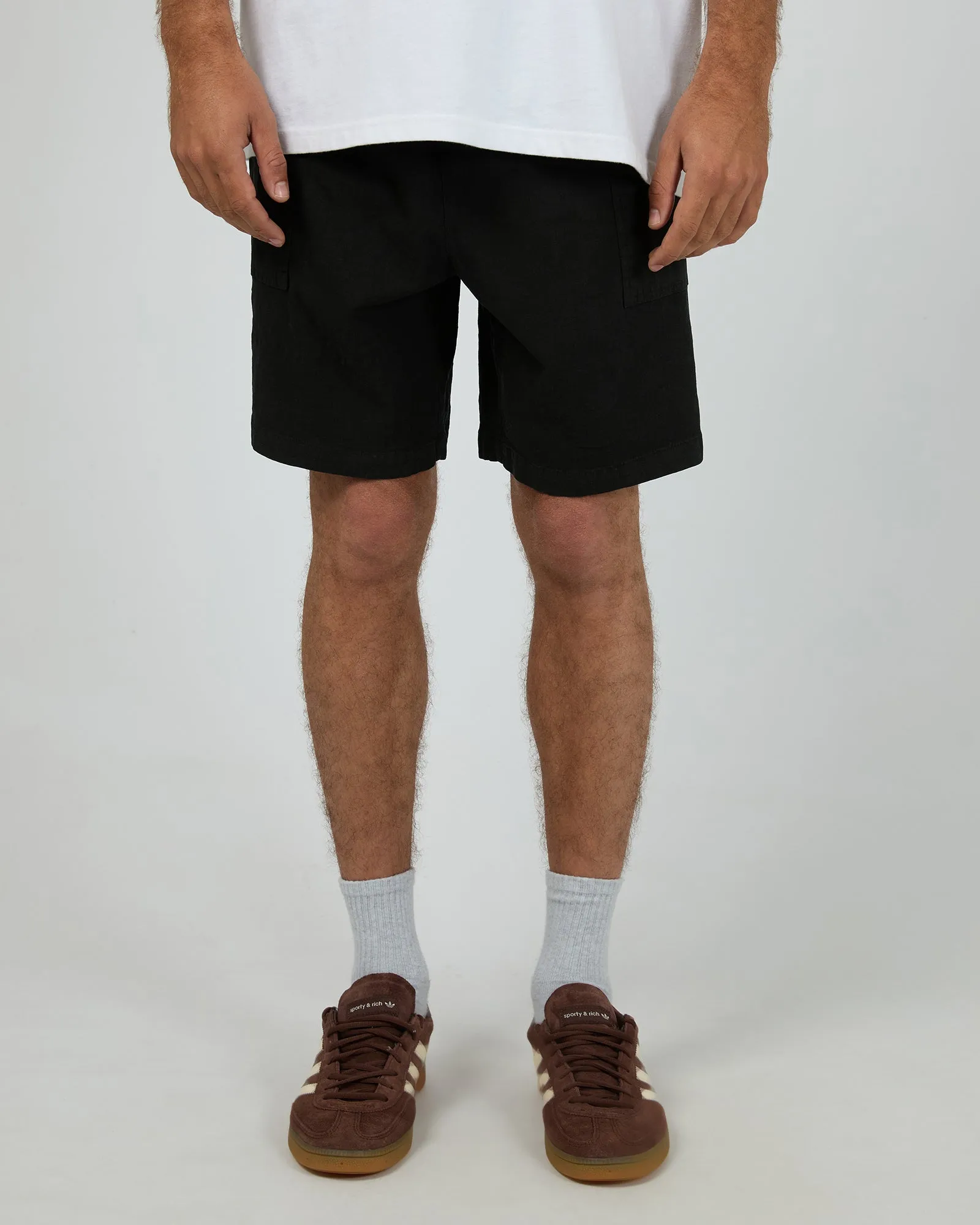 beach goers Patch Pocket Short Black