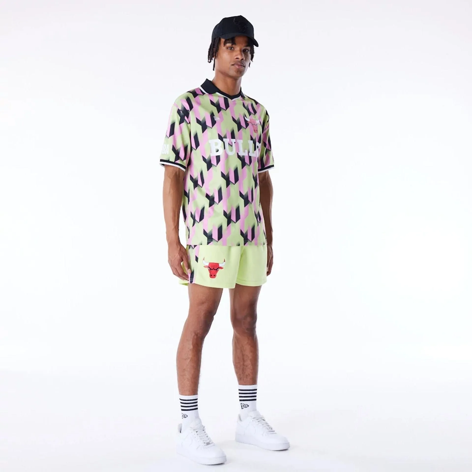 Chicago Bulls NBA Soccer Pastel Green Short Shorts ribbed texture