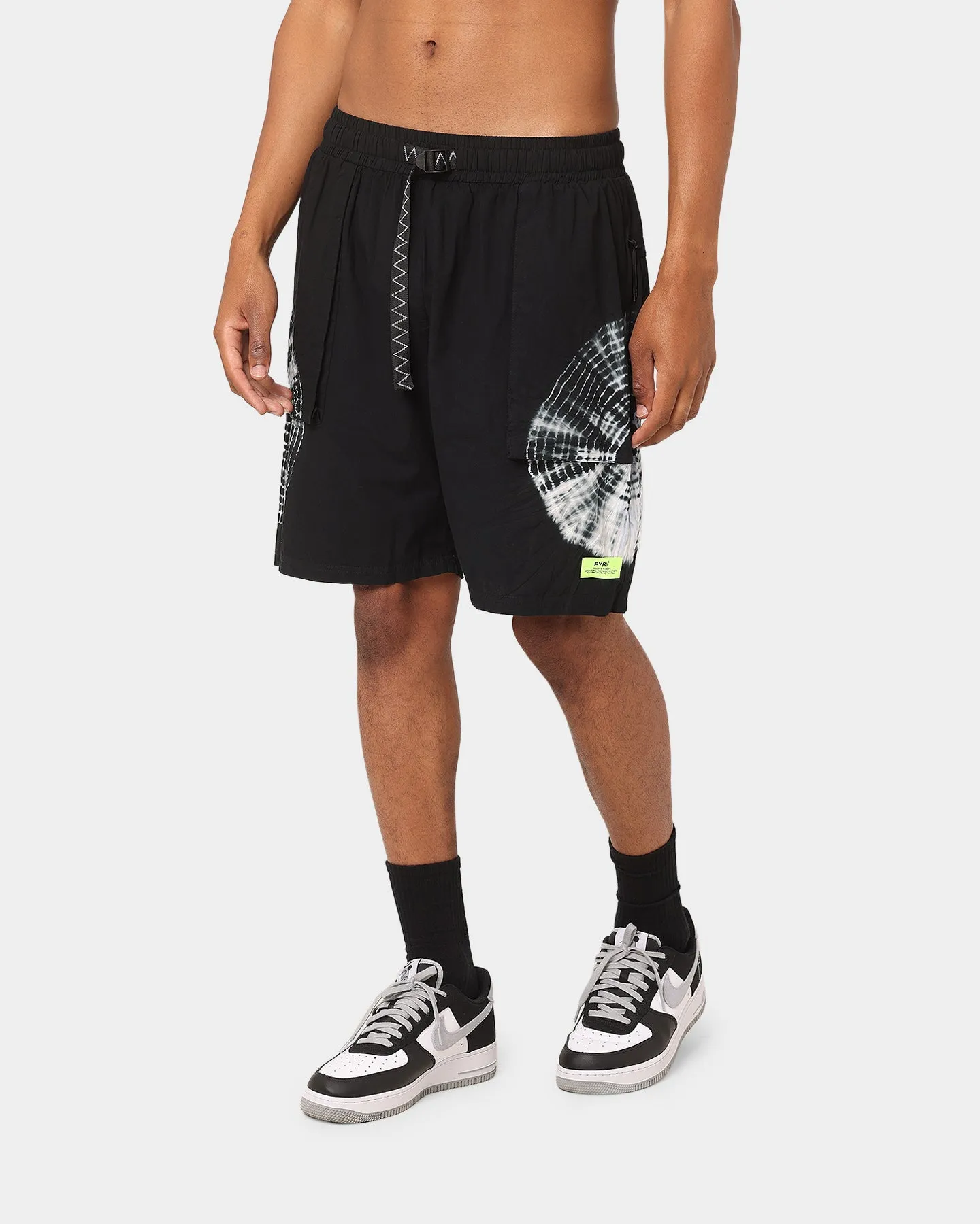 Non Irritating Seams PYRA Future Nylon Shorts Black/Tie Dye