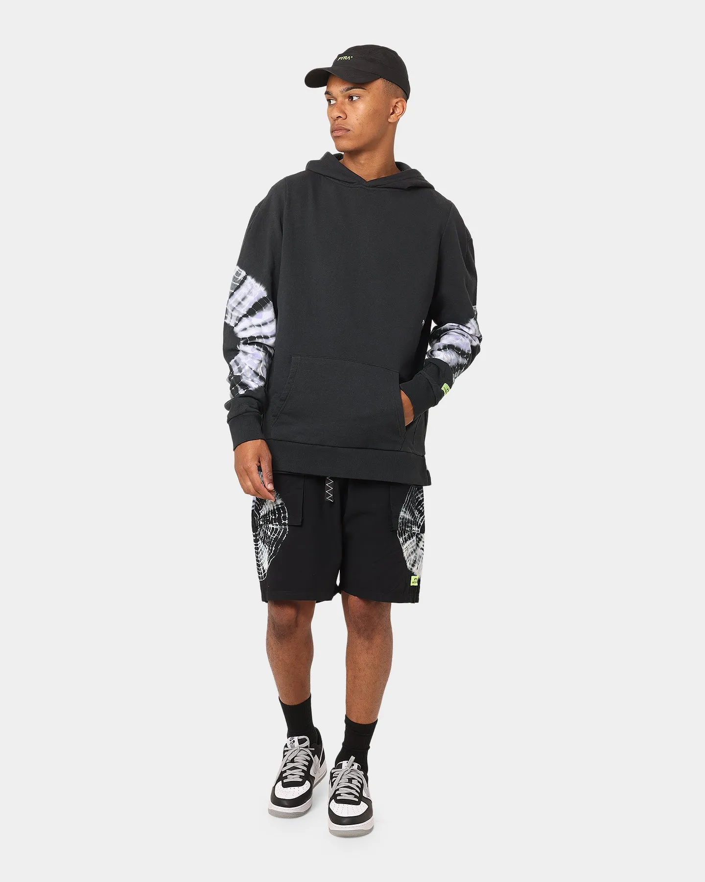 Quick Access PYRA Future Nylon Shorts Black/Tie Dye