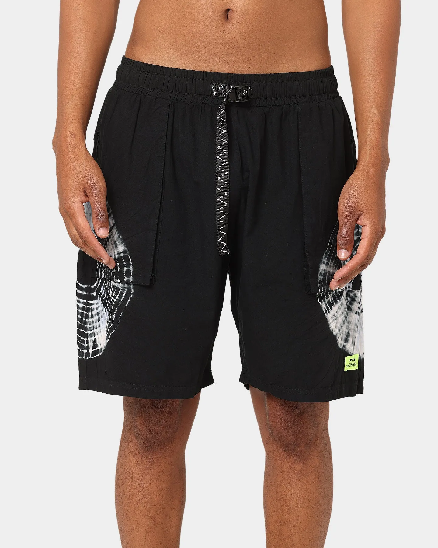 Durable Material PYRA Future Nylon Shorts Black/Tie Dye
