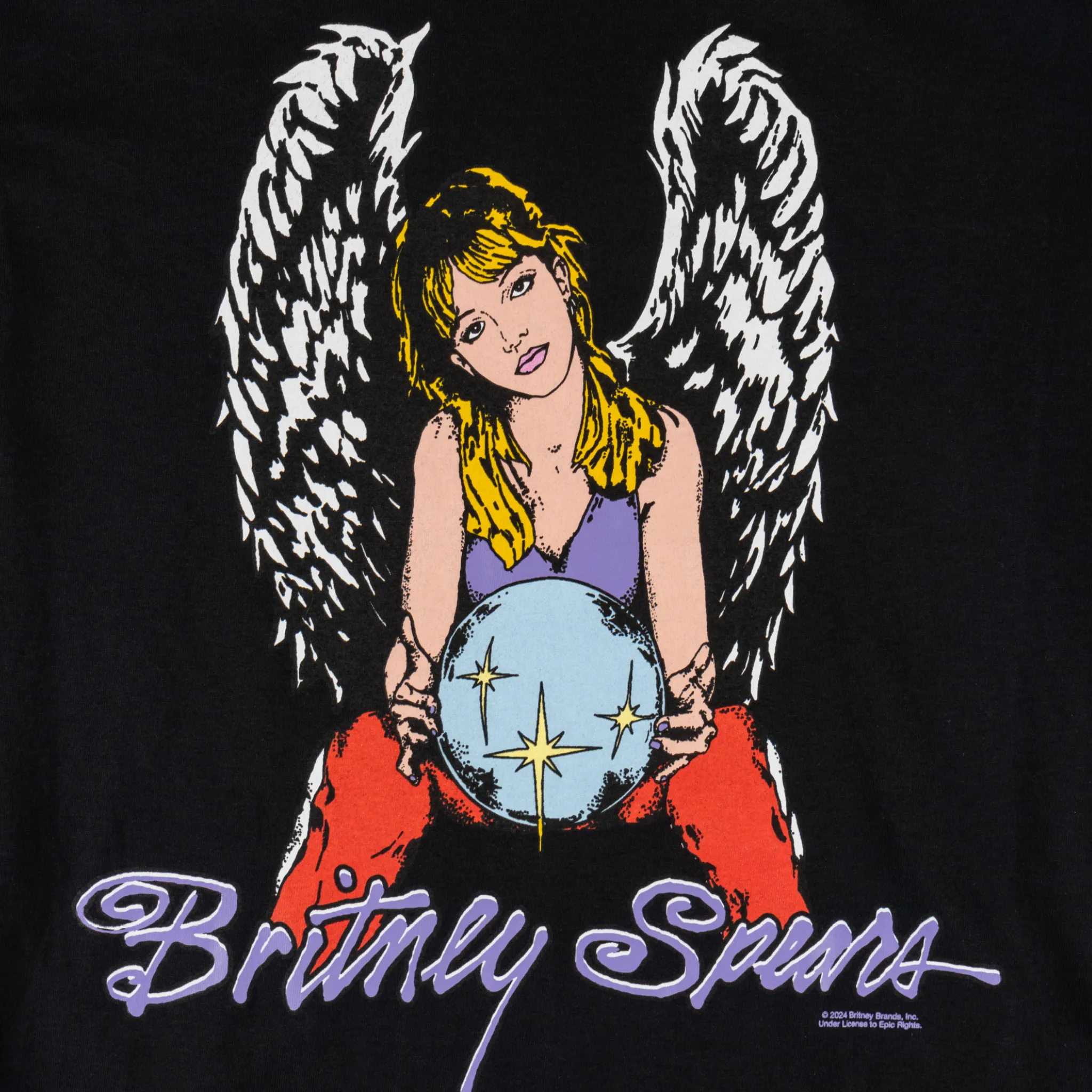 Outdoor Comfort Style Timeless Piece Britney Spears X Welcome - Angel Tee- Black