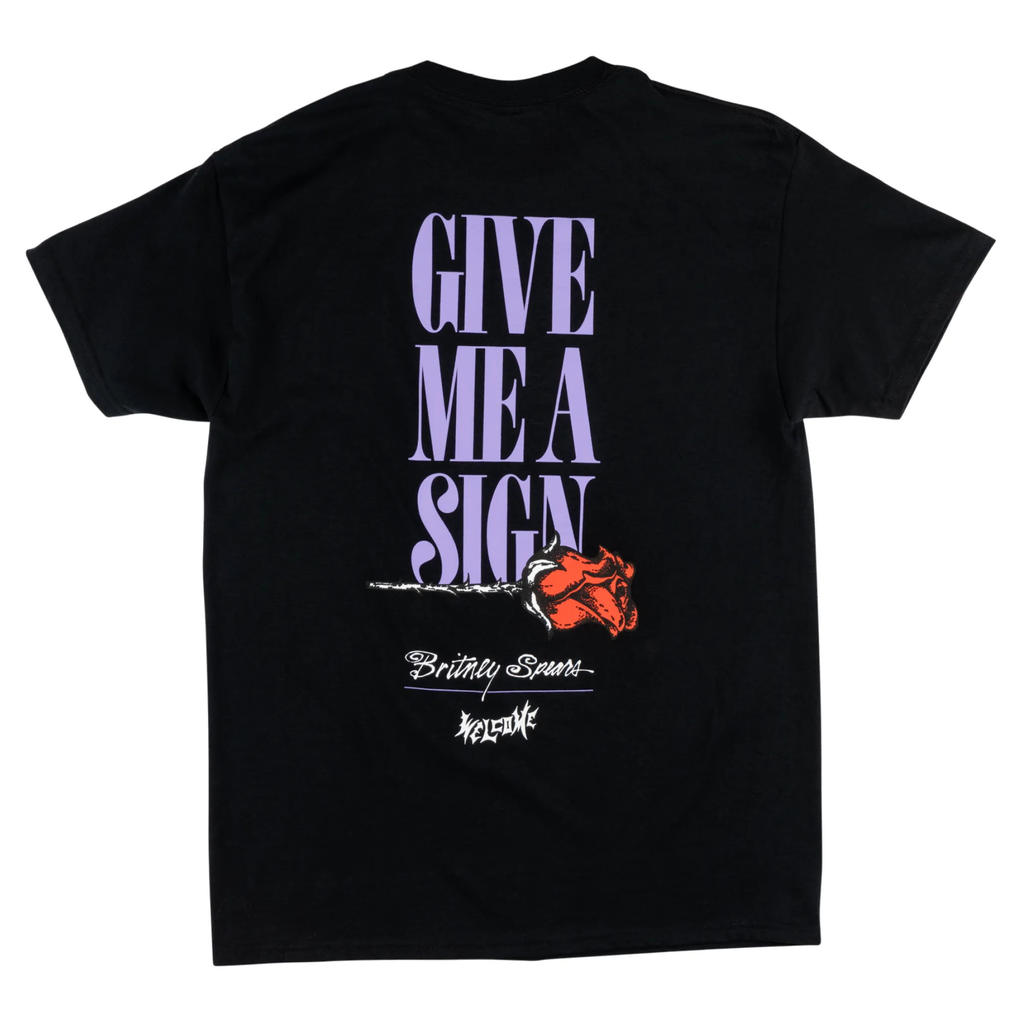 Britney Spears X Welcome - Angel Tee- Black Fade Resistant Coating