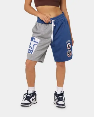 Starter Slider Mesh Shorts Blue/Grey Double Stitched Seams