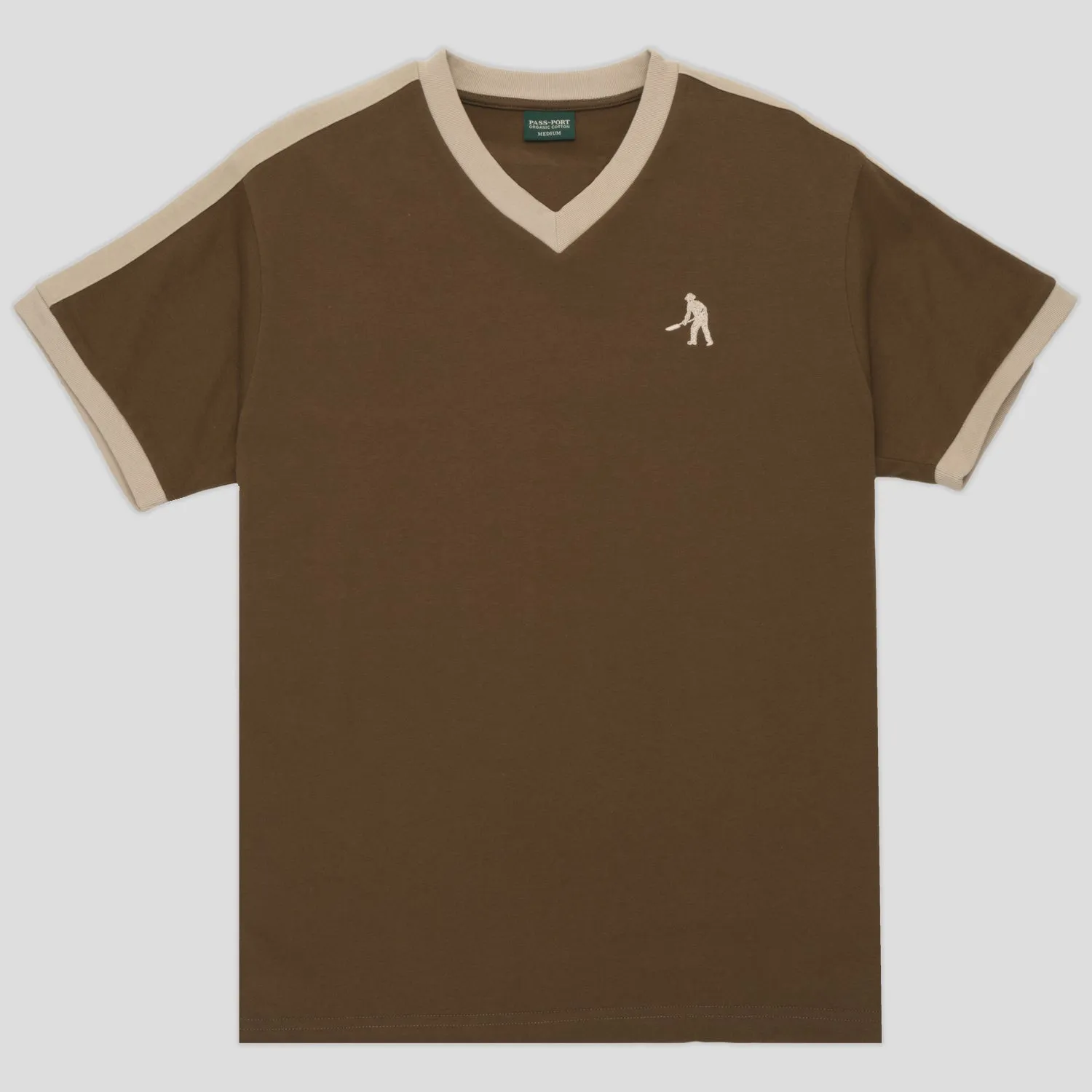 Sport Performance Design Pass~Port Workers Stripe Organic Cotton Jersey - Bark