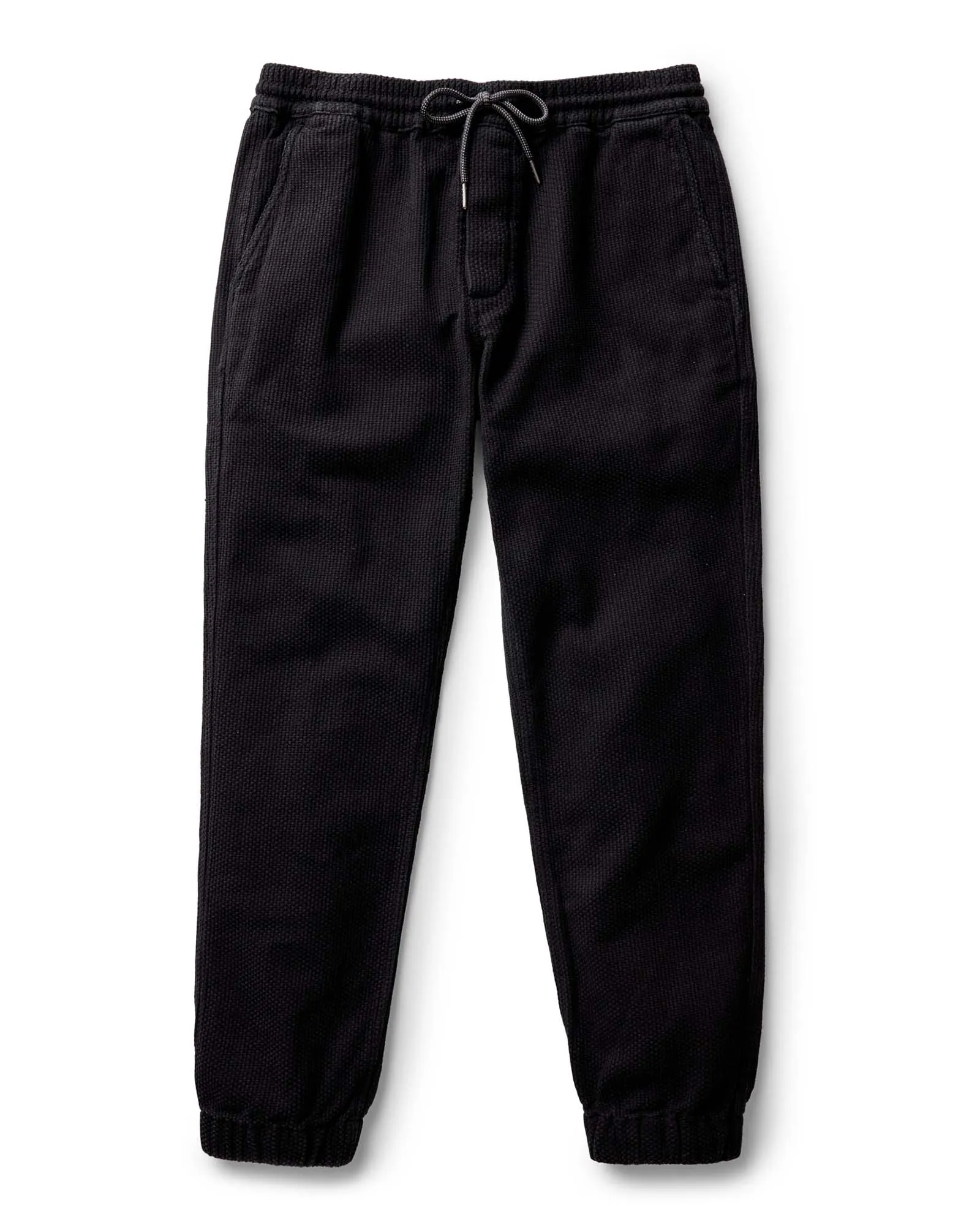 StainResistantCoating HypoallergenicMaterial The Apres Pant in Black Indigo Sashiko