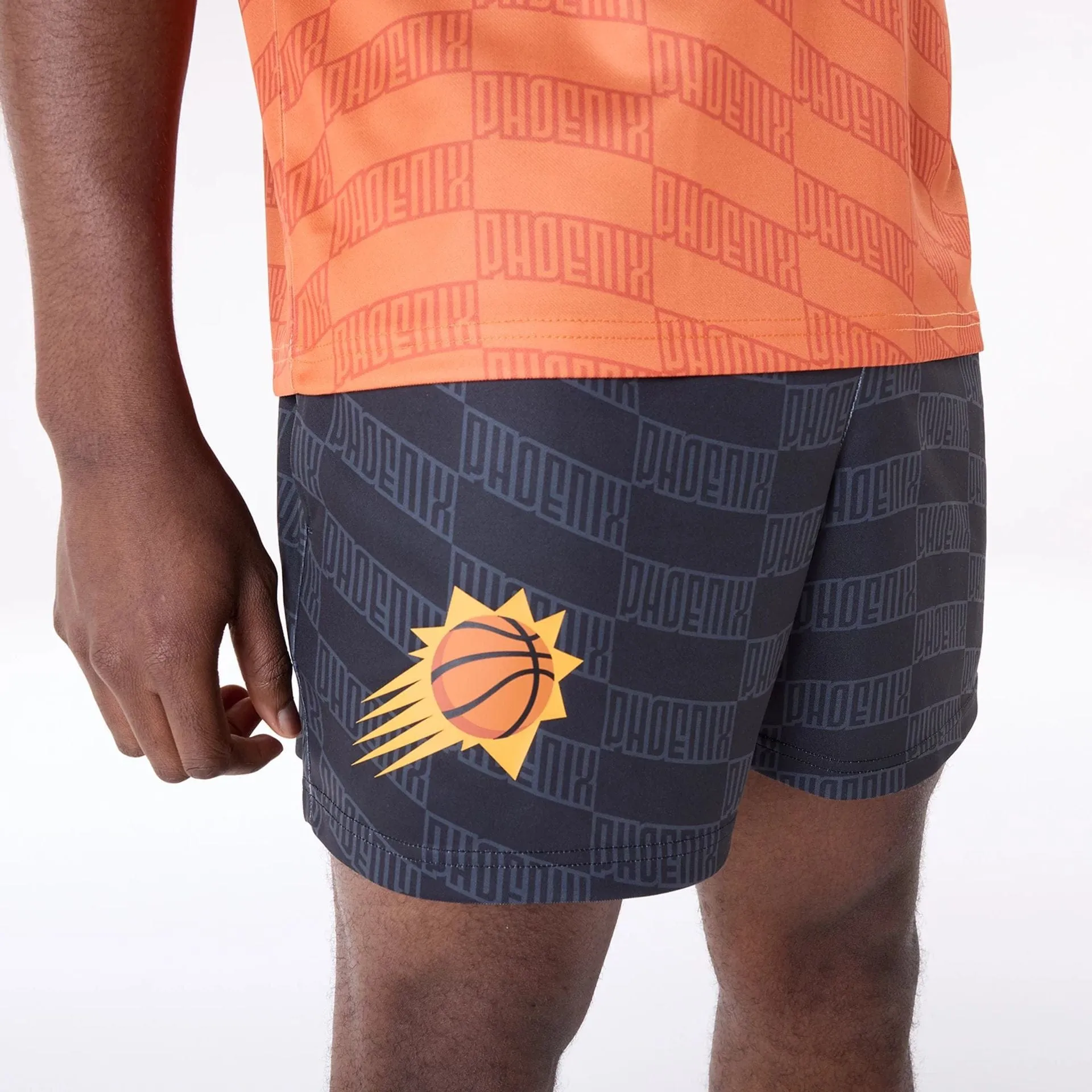Phoenix Suns NBA All Over Print Graphic Black Shorts desert style Anti Sag Technology