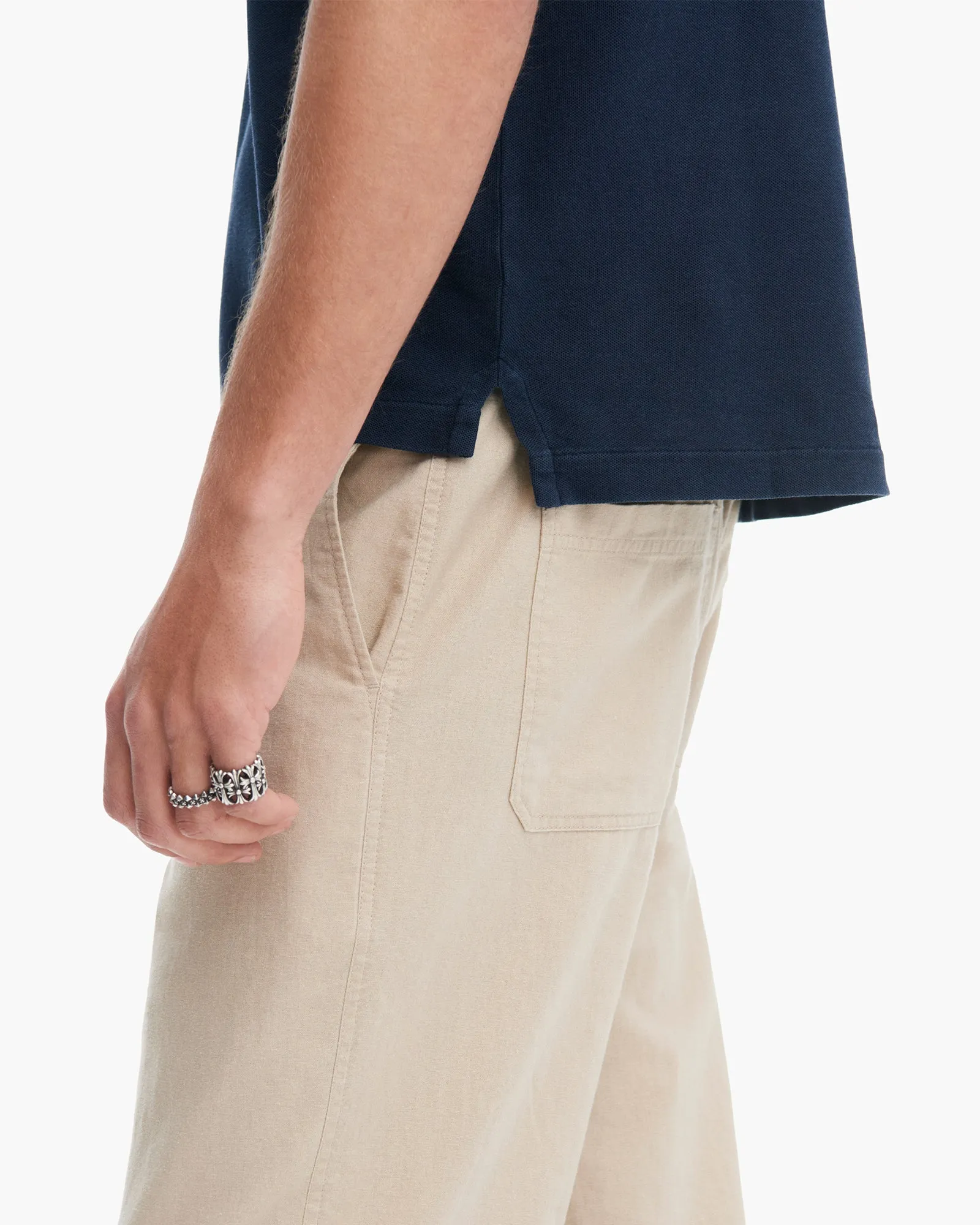 Pique with Sun Bleach Short Sleeve Polo - Dark Navy Trendy Vibes Wrinkle Resistant