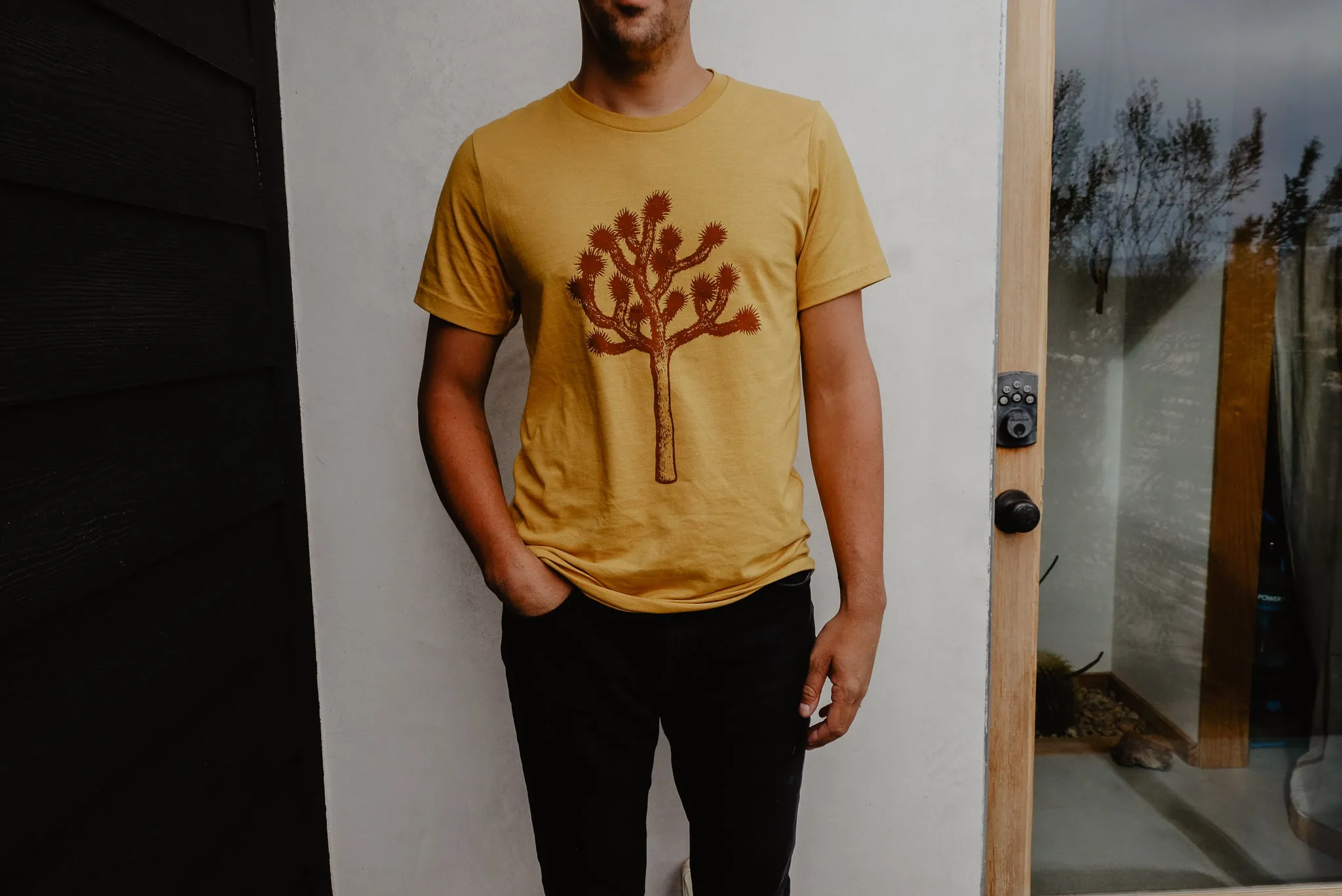 Joshua Tree Tee - Mustard Light Flex Fit Sustainable Fibers