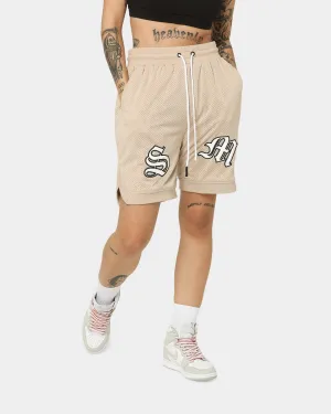 Saint Morta Graves Basketball Shorts Stone Seamless Edge Design Dynamic Flex Zones
