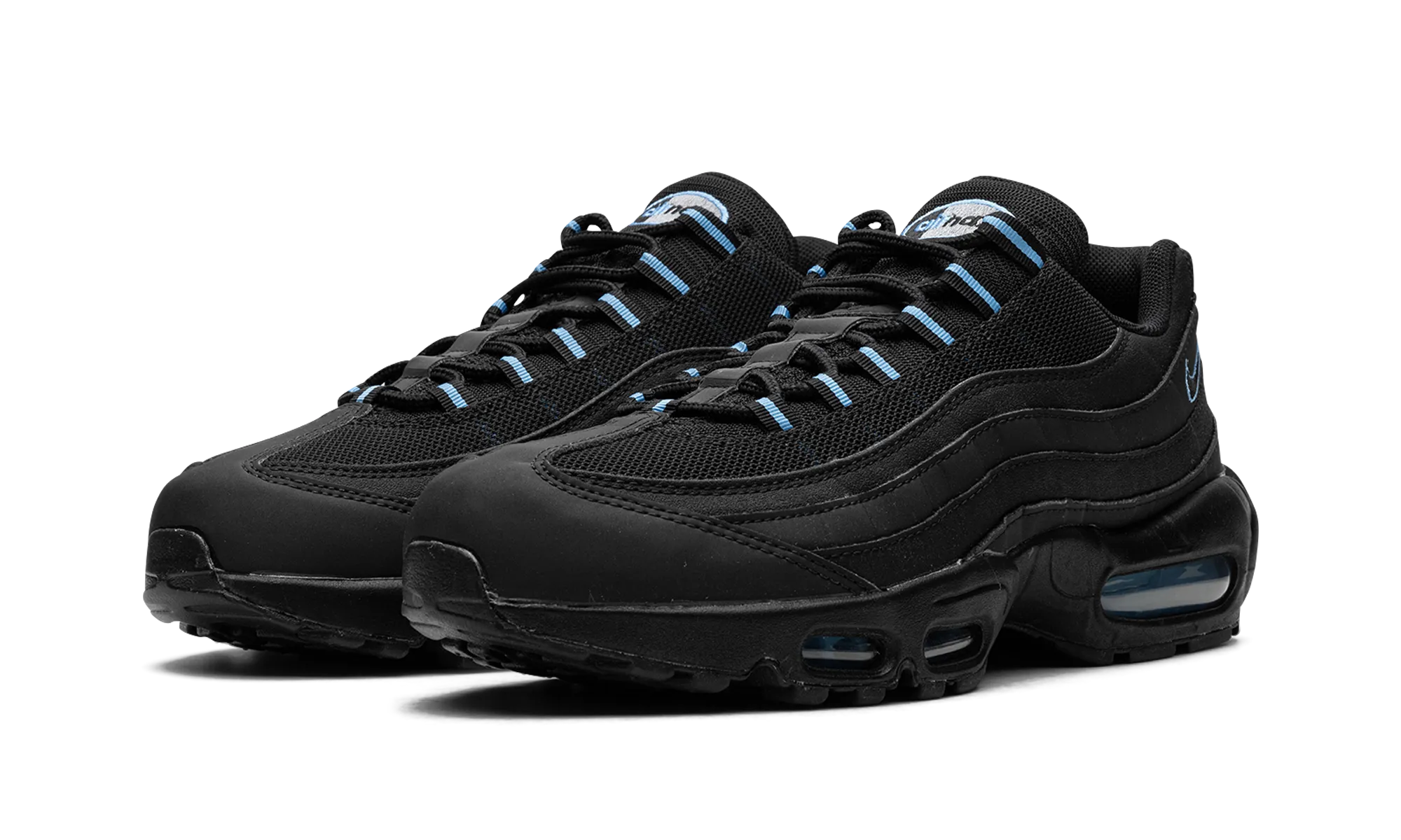 Air Max 95 "Black/University Blue" mesh construction