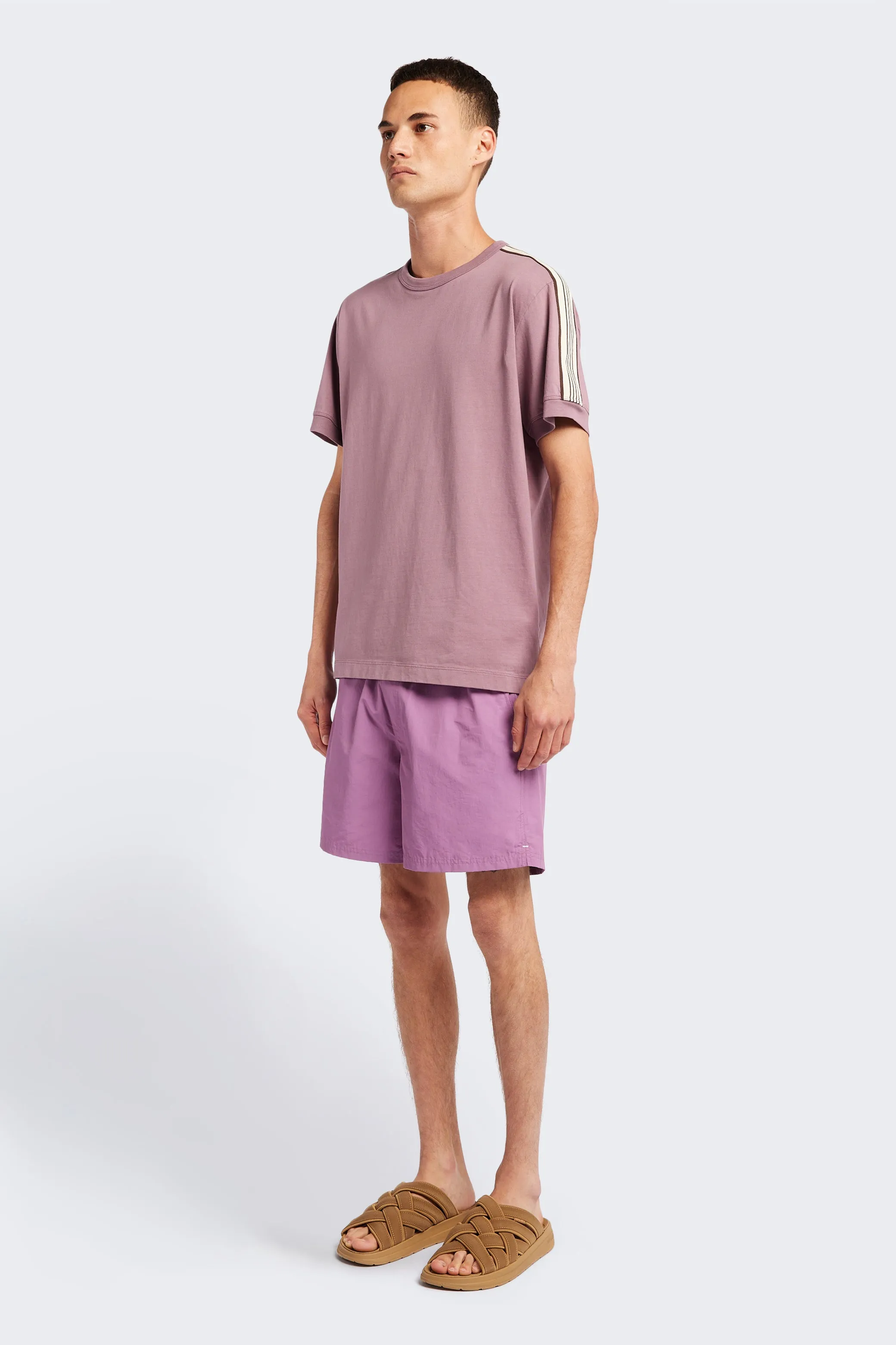 Tunnel T-Shirt Grape Flexible Ribbed Cuffs