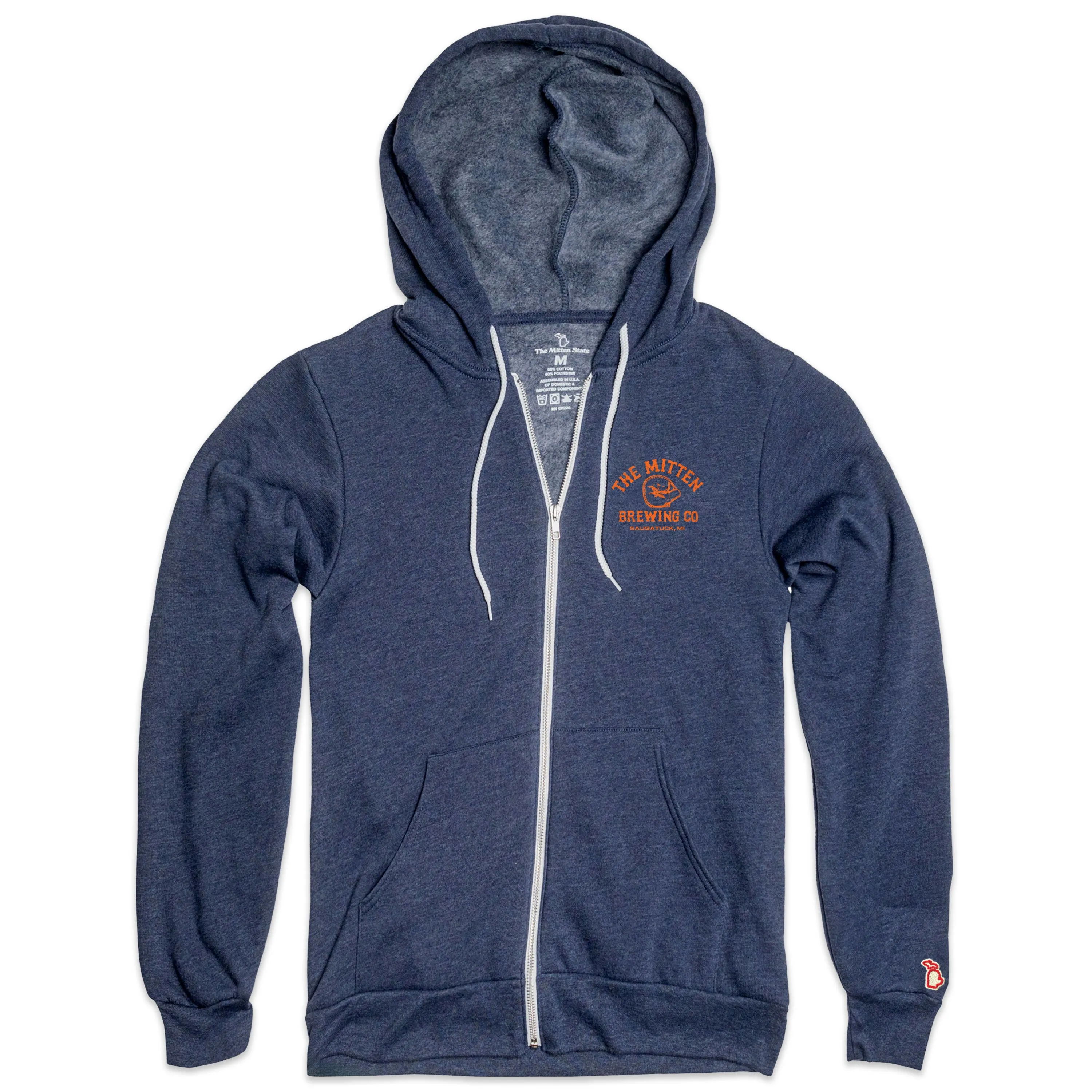 MITTEN BREWING CO - SAUGATUCK LC ALL SEASON ZIP-UP (UNISEX) Simple Hoodie Essential Relaxed