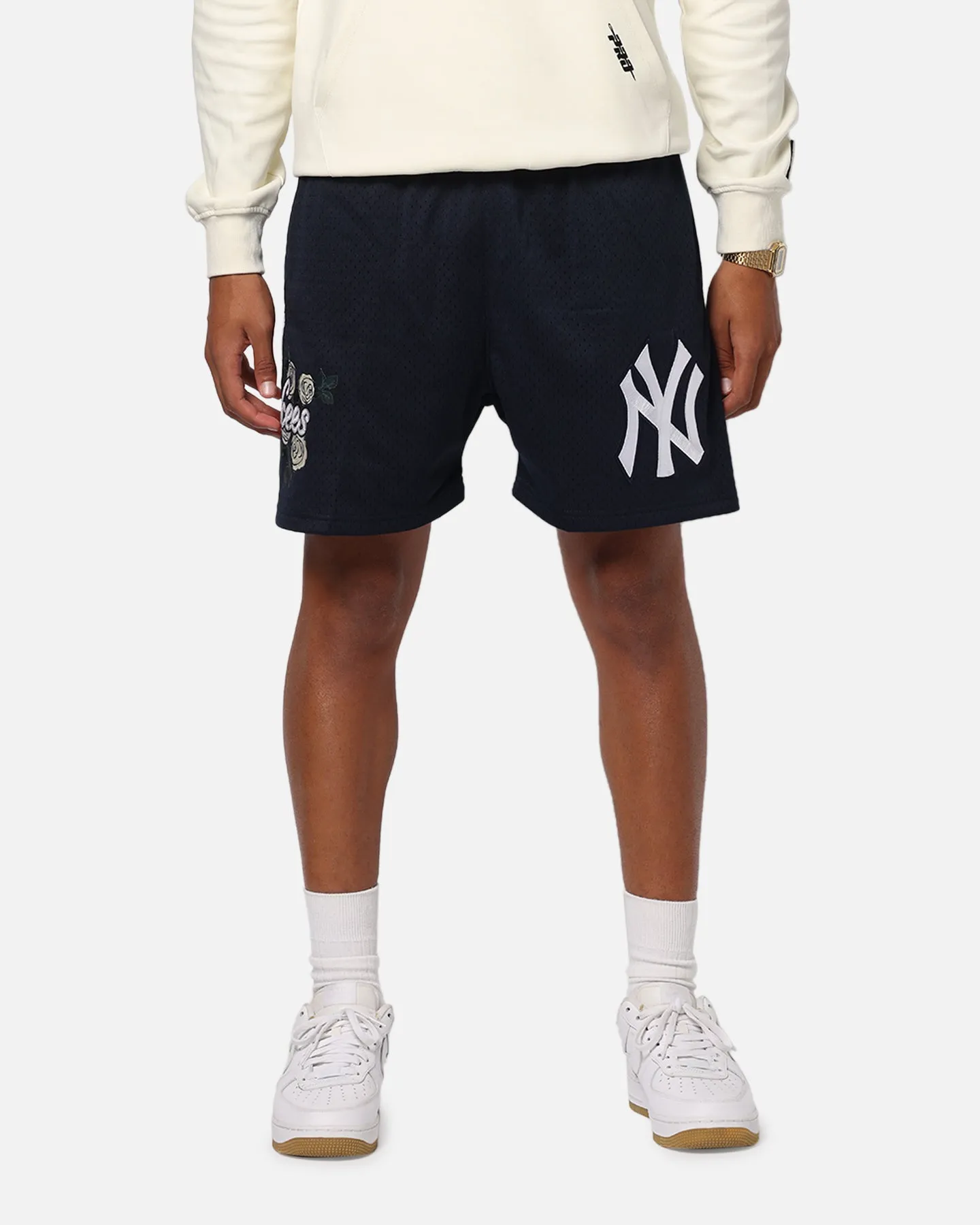 Quick Adjust Freedom Movement Pro Standard New York Yankees Roses Mesh Shorts Navy