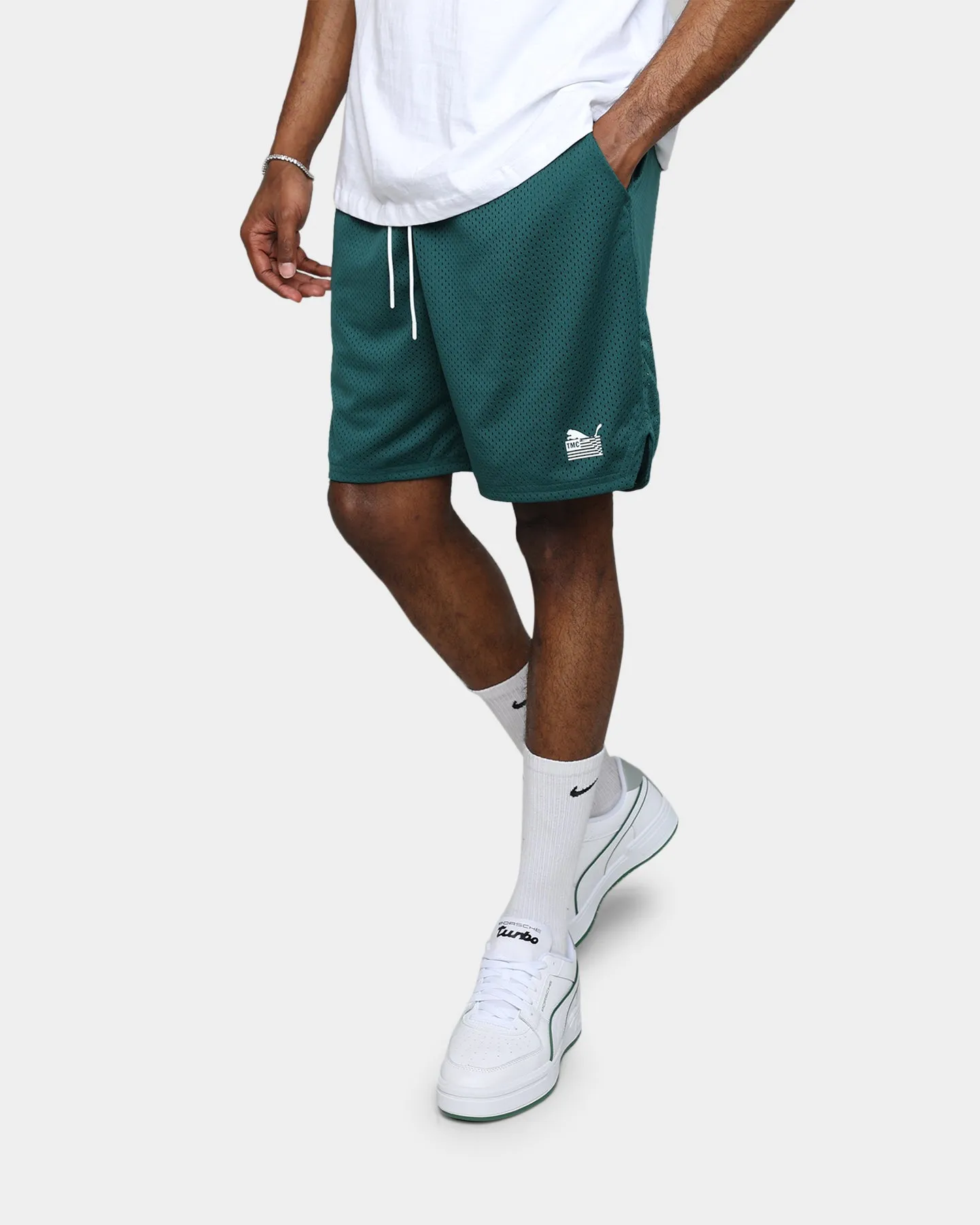 Puma X TMC Every Day Hussle Mesh Shorts June Bug Motion Support