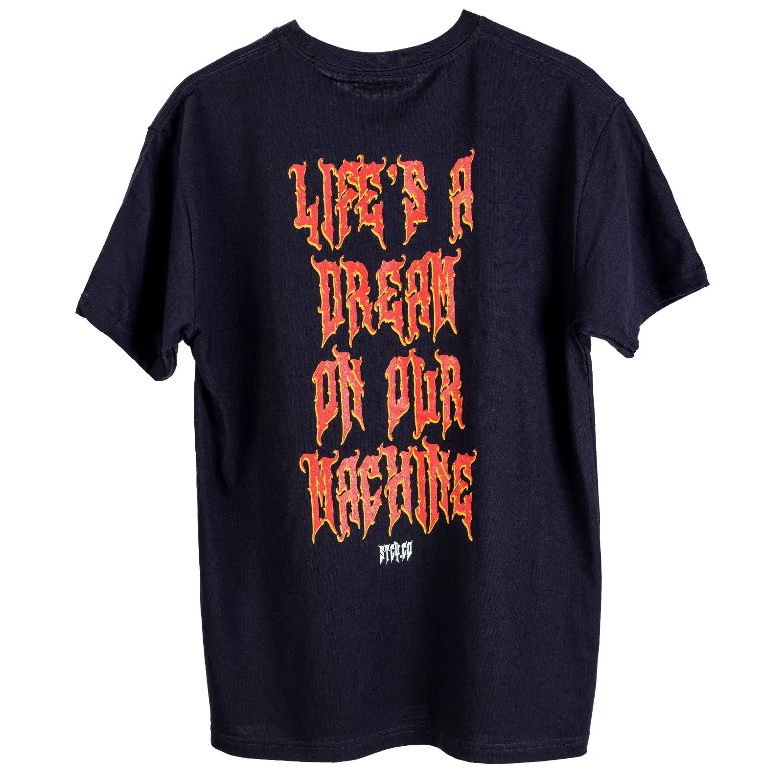 DOUBLE FEATURE TEE / BLACK Unisex style EasyCareFinish