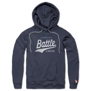 PURE MICHIGAN - BATTLE CREEK SCRIPT ALL SEASON HOODIE (UNISEX) anti pill coating