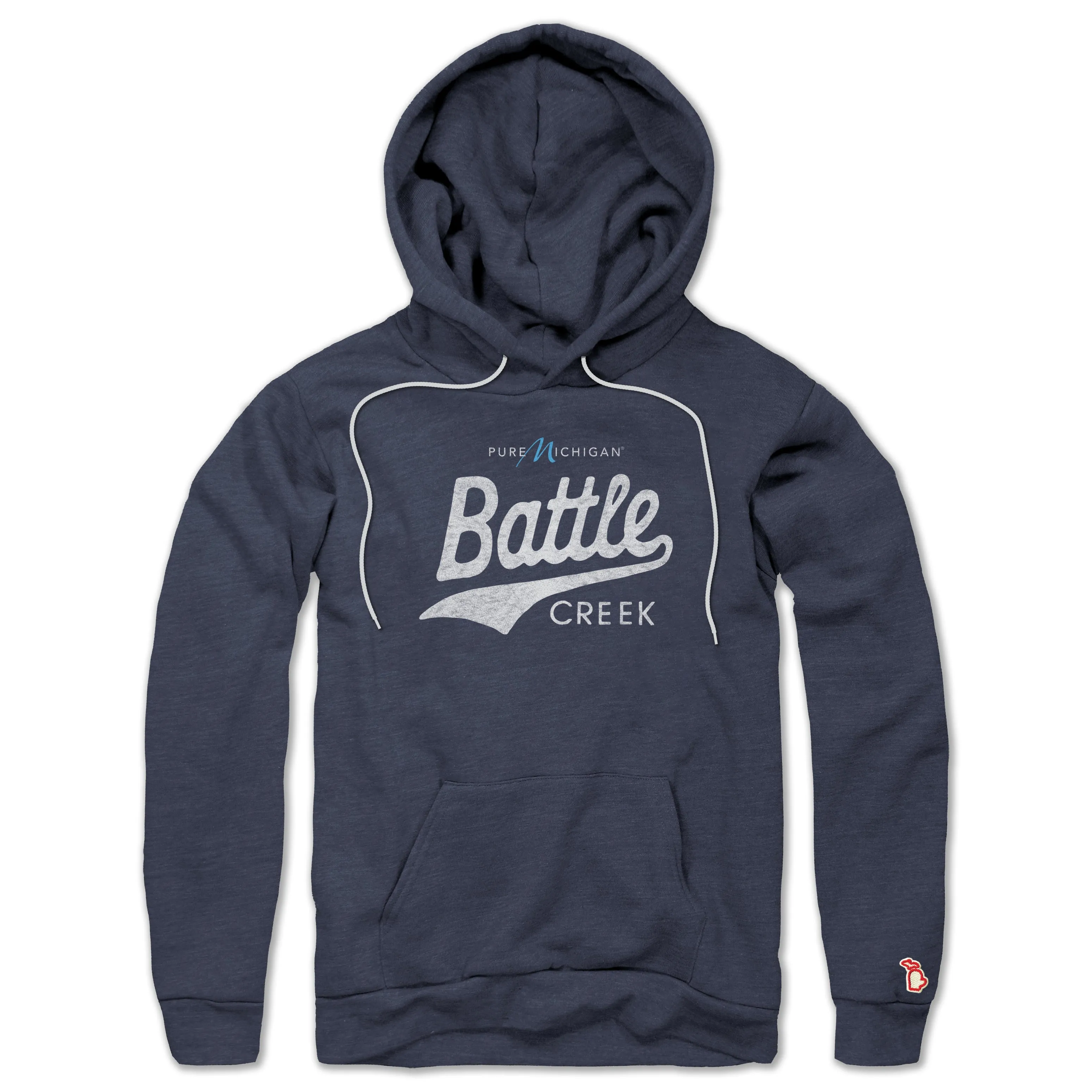 Breathable fabric group wear PURE MICHIGAN - BATTLE CREEK SCRIPT ALL SEASON HOODIE (UNISEX)