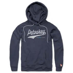 PURE MICHIGAN - PETOSKEY SCRIPT ALL SEASON HOODIE (UNISEX) rhinestone accents Layer Sporty