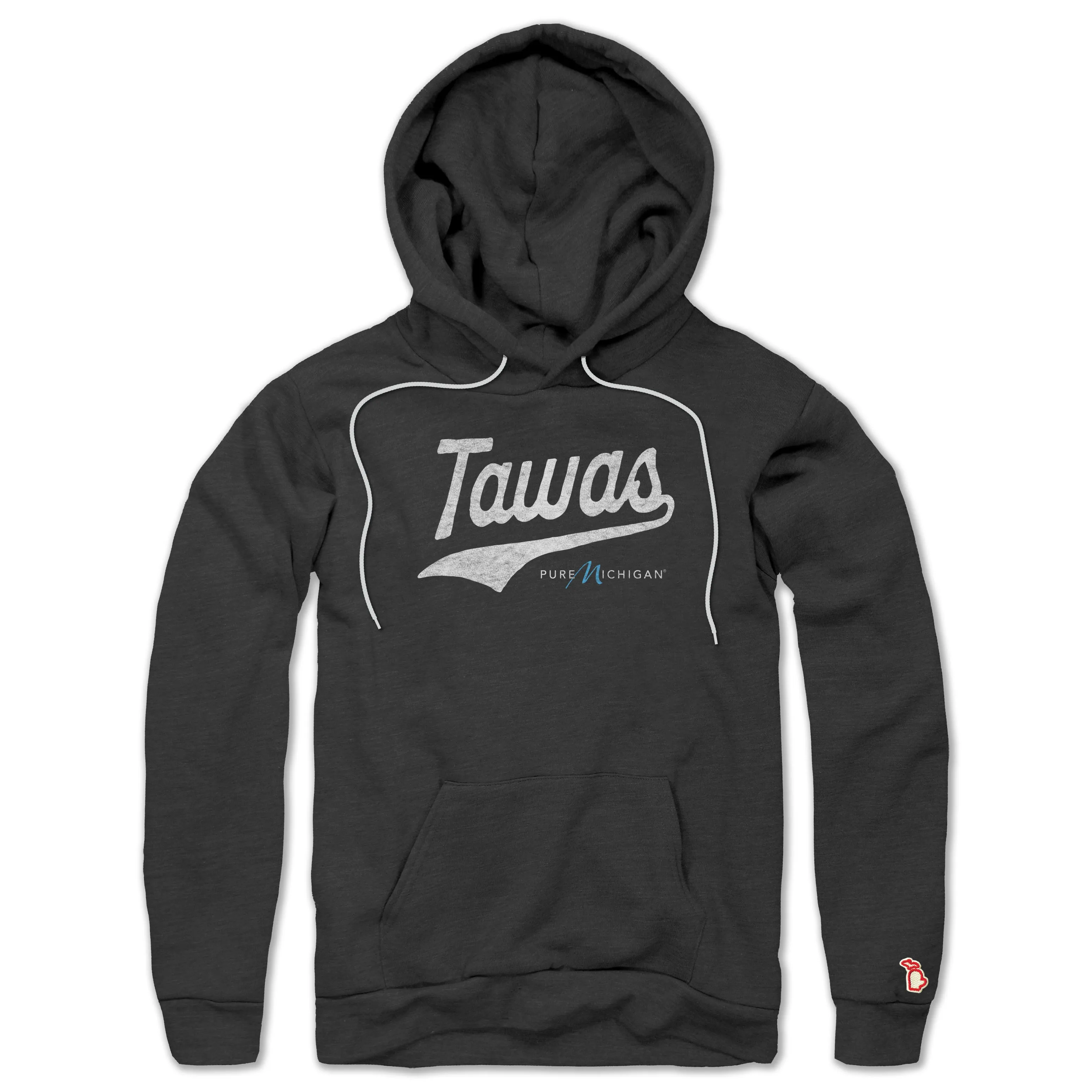 eyewear accents Odor Free PURE MICHIGAN - TAWAS SCRIPT ALL SEASON HOODIE (UNISEX)