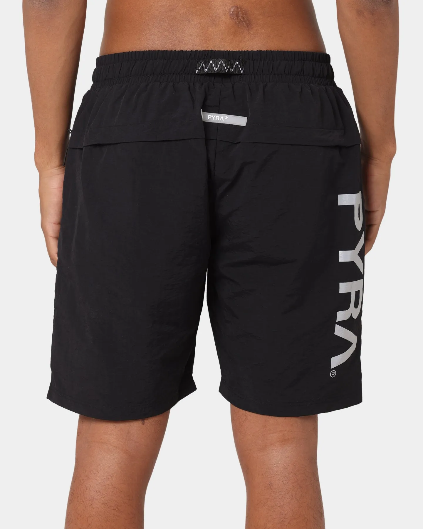 PYRA Future Nylon Shorts Black Stretch Design Active Style