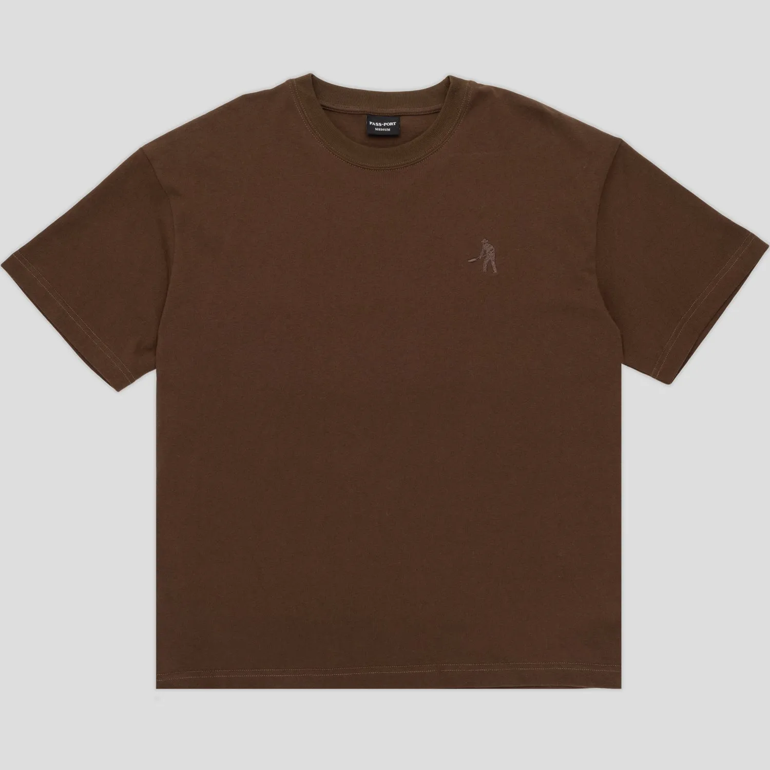 Wrinkle-Free Modern Casual Pass~Port Solid Workers Tee - Bark