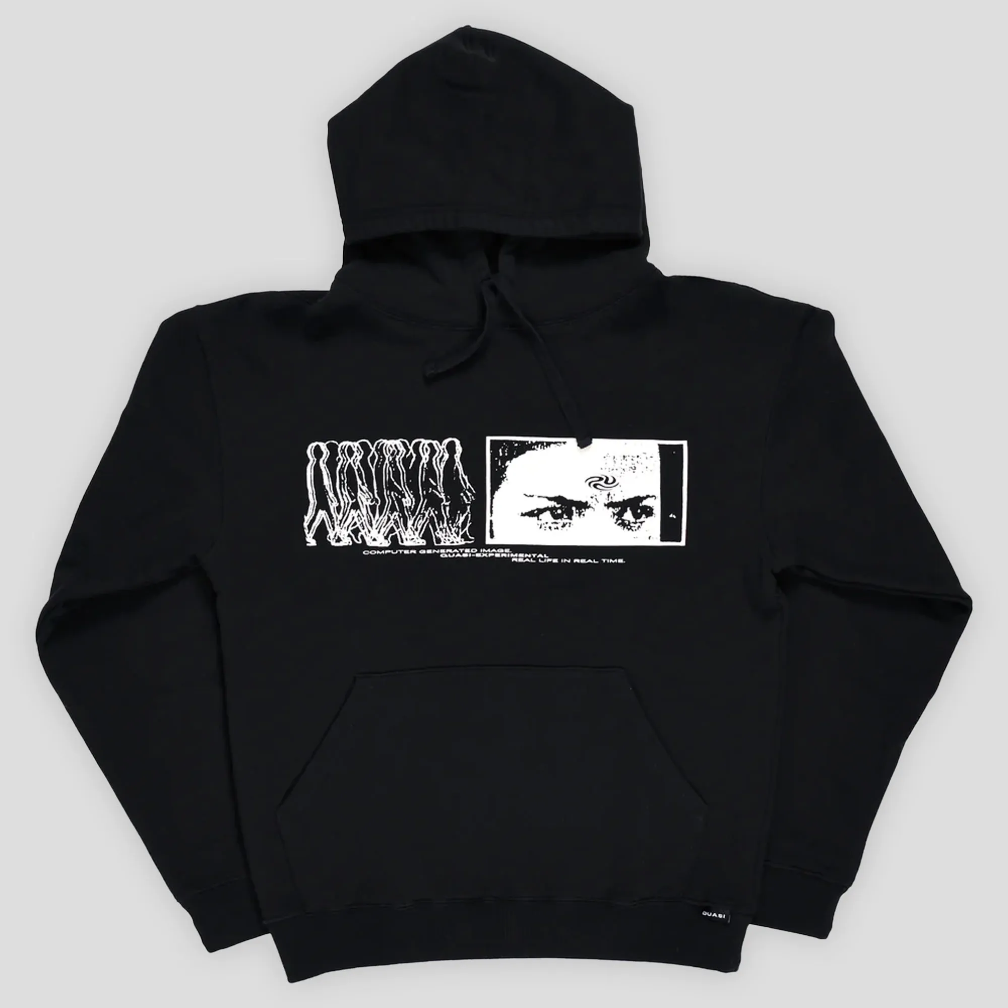 Quasi CGI Hoodie - Black All-Weather Comfort Suede