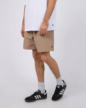 Vacay Nylon Short Mushroom Sporty Stretch Fit Durable Hem Finishing