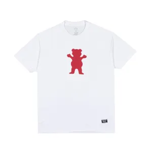 Embroidered Fun and Relaxed OG Bear Tee White / Red