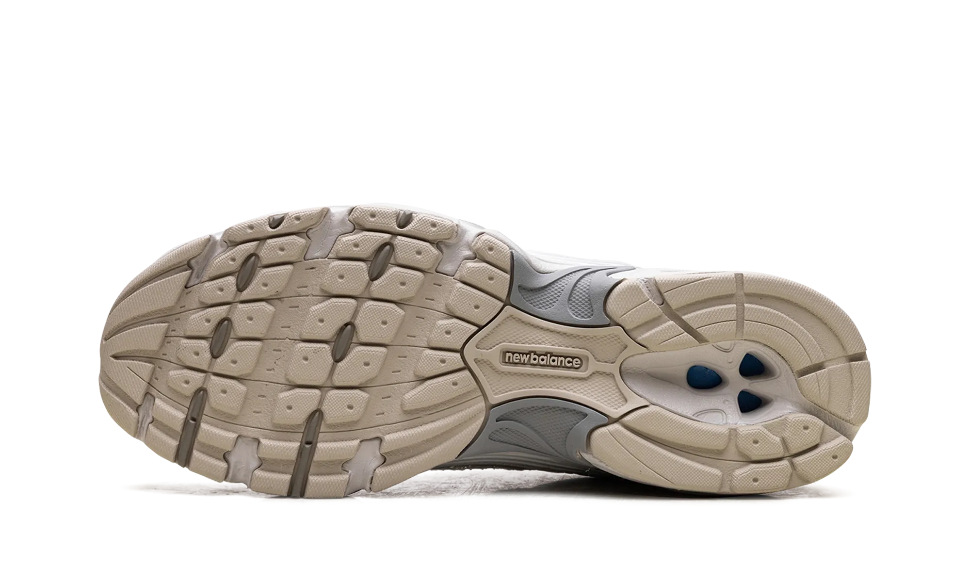 530 "White with Natural Indigo" Day Run Breathable mesh design