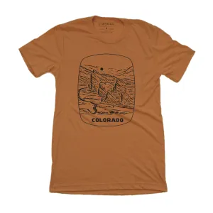 Red Rocks Tee-Heather Autumn Light Stretch Quick Dry Performance