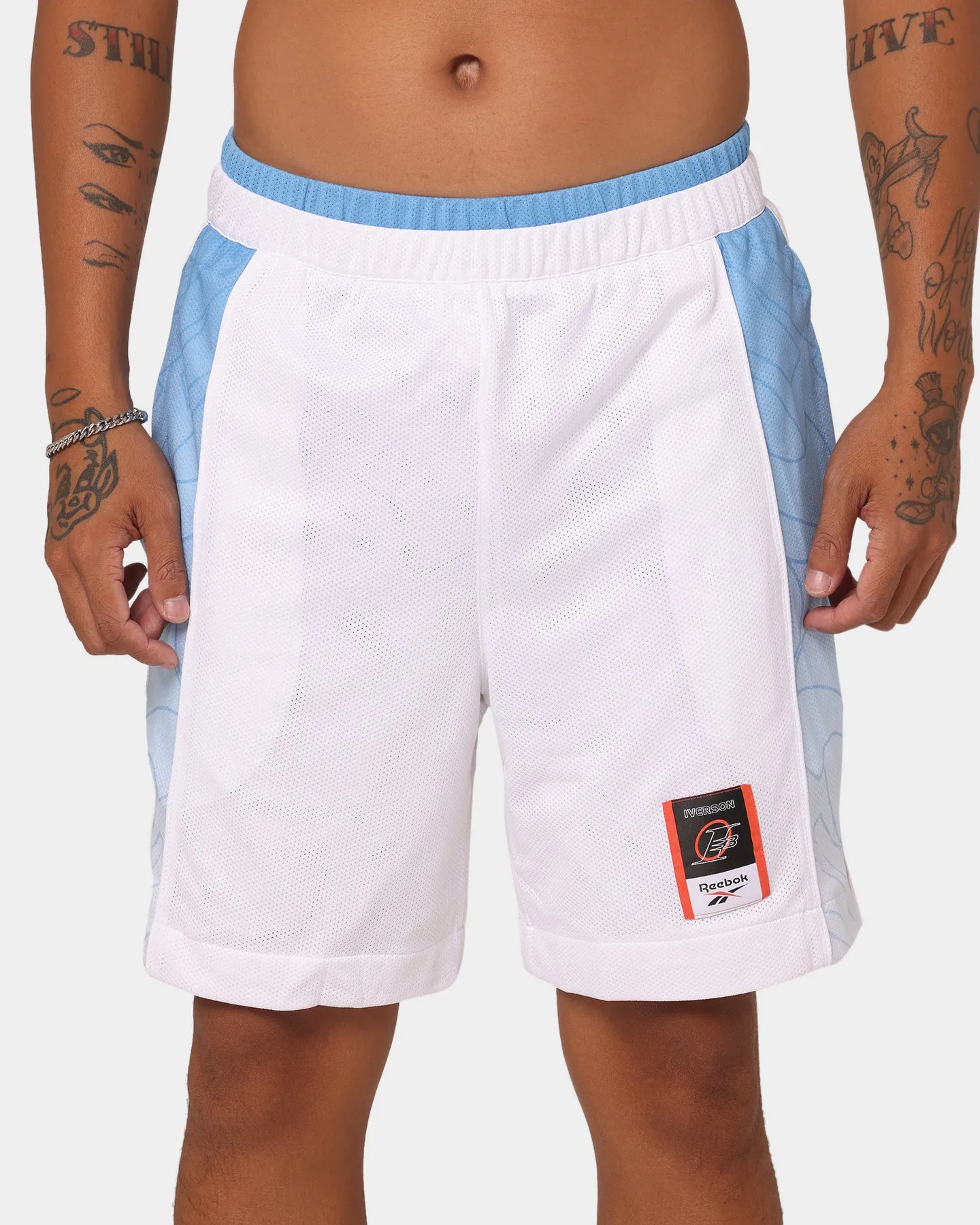 Reebok Iverson Basketball Shorts White/Essential Blue school wear education industry