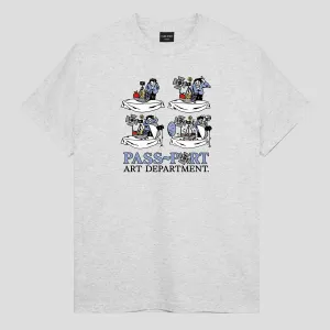Wrinkle Resistant Cloth Light Fit Pass~Port Art Dept. Tee - Ash