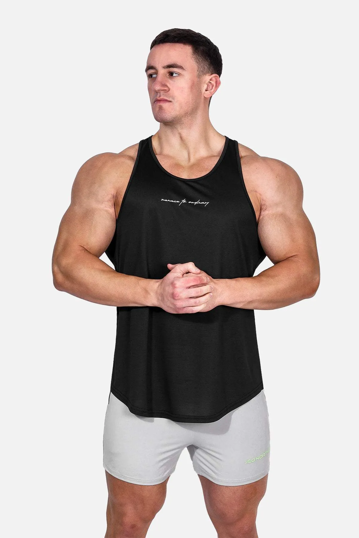 Dynamic Bodybuilding Stringer - Black desert scene Durable Stitching