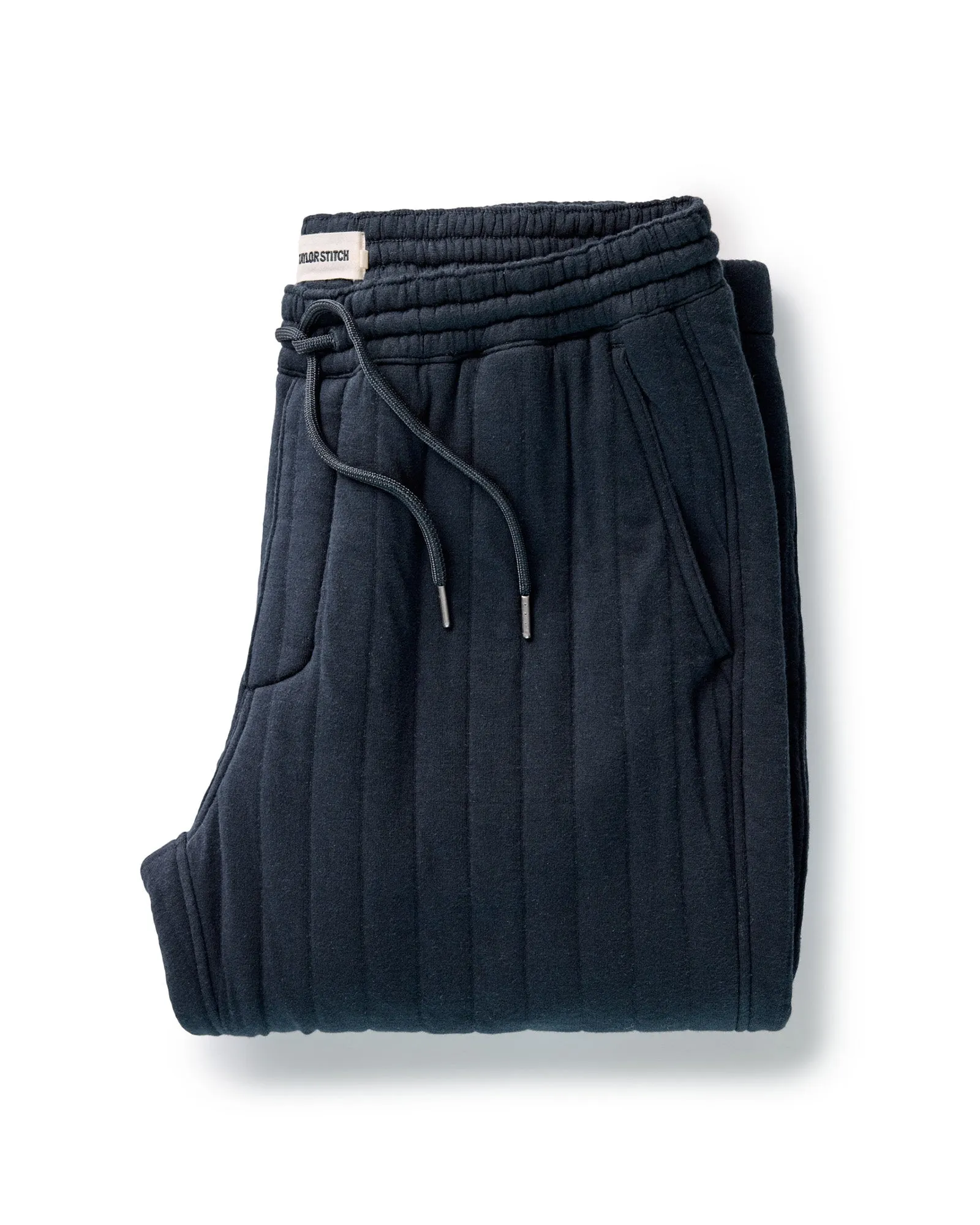 The Apres Pant in Heather Midnight Quilted Jersey Basic Utility