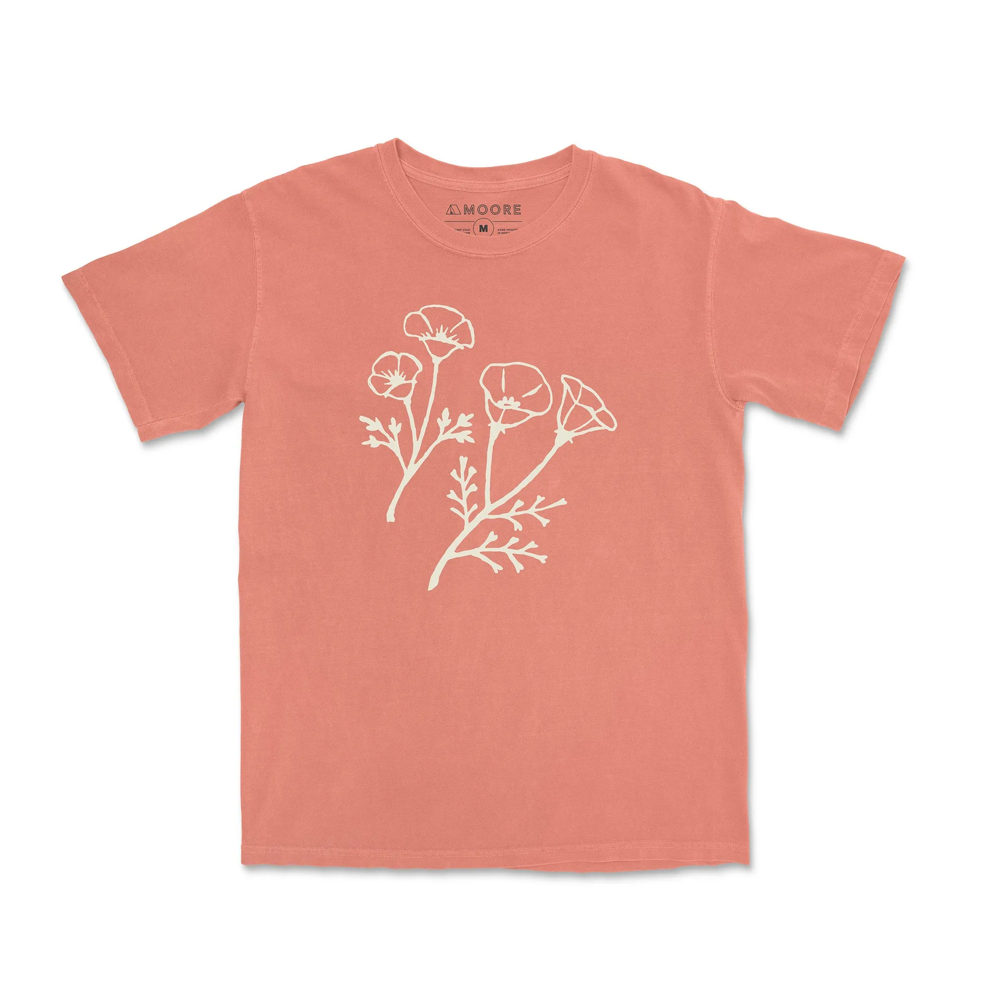 Reinforced Collar Poppy Tee-Vintage Terracotta