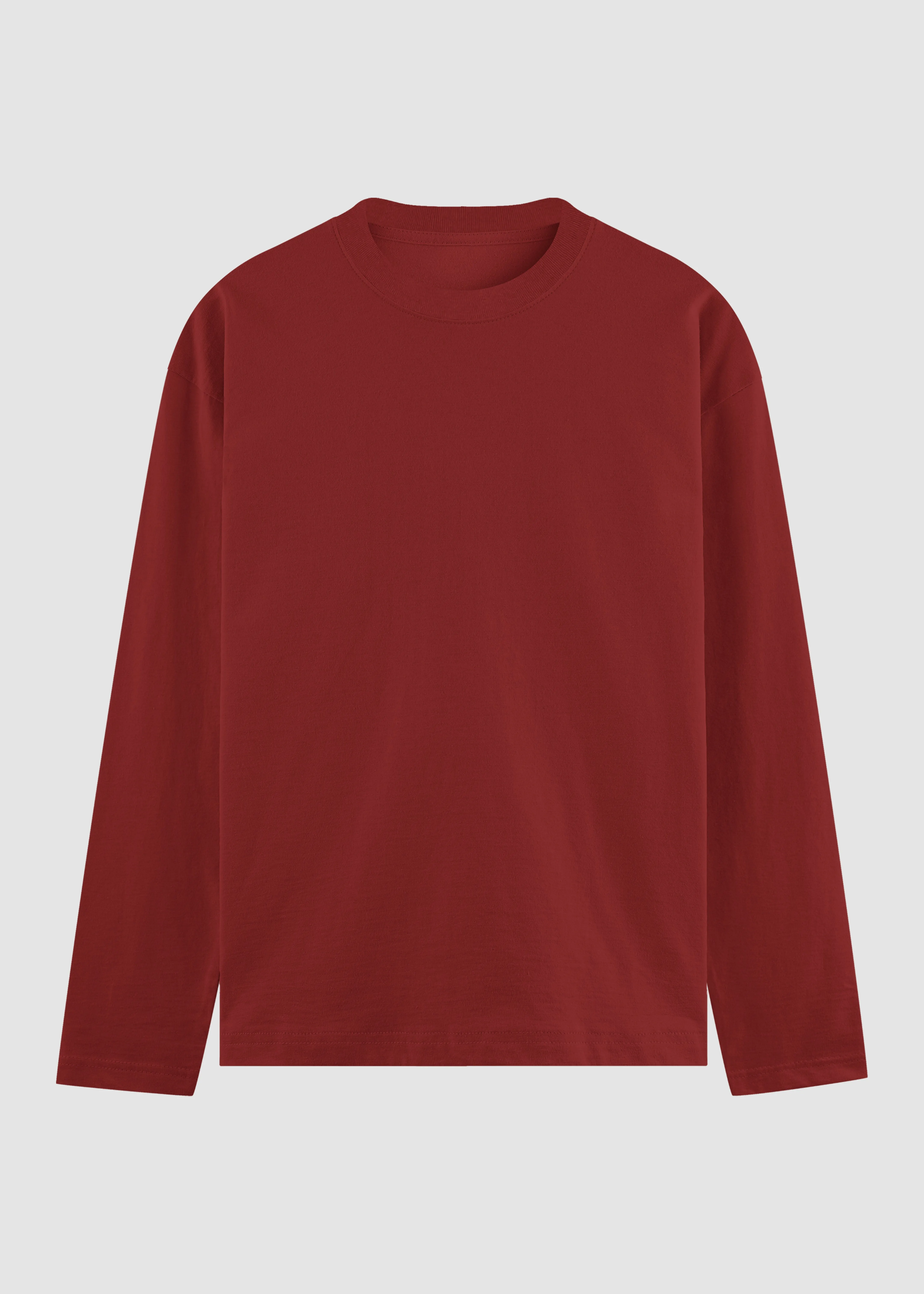 Red Men's Full Sleeve T-Shirt | MA27 Eco Certified Textile Sleek Design