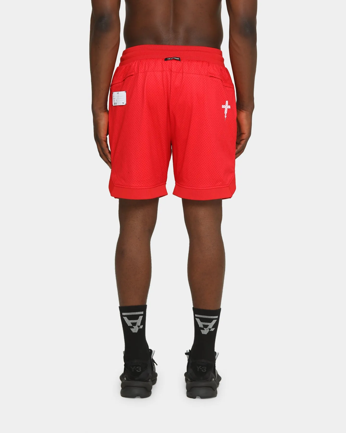 The Anti Order A8 Mesh Basketball Shorts Red/White UPFProtection