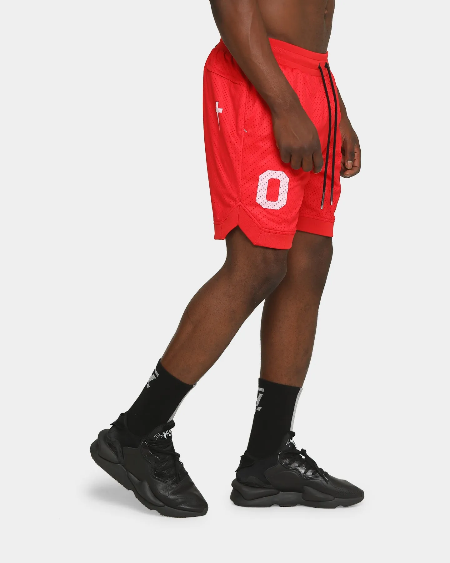 The Anti Order A8 Mesh Basketball Shorts Red/White Body Fit