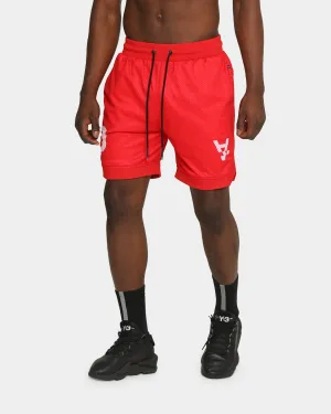 Comfortable Flex Sport Performance The Anti Order A8 Mesh Basketball Shorts Red/White