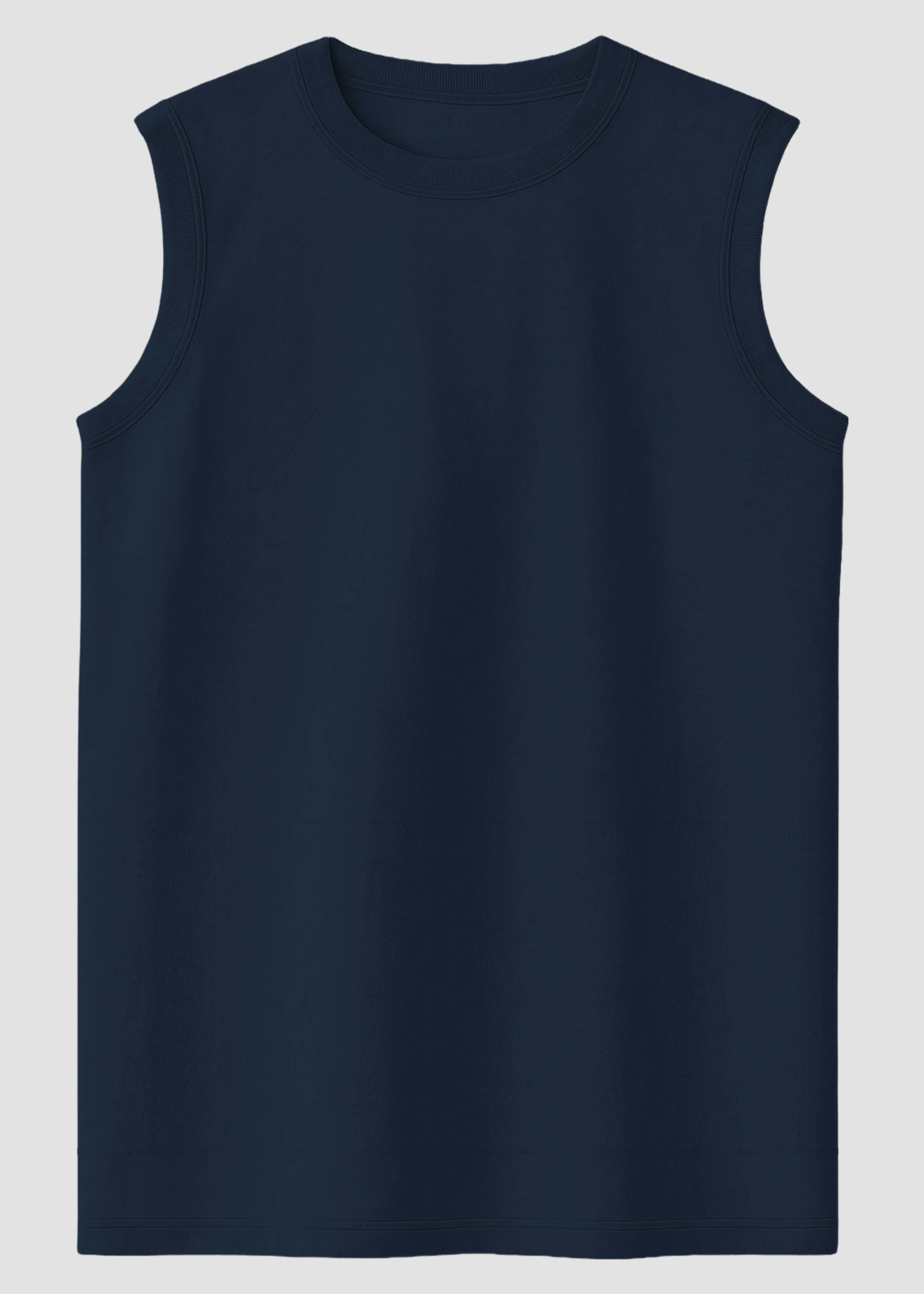 Navy Blue Men's Sleeveless T-Shirt | MS36 Street Ready