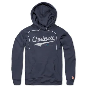 PURE MICHIGAN - CHARLEVOIX SCRIPT ALL SEASON HOODIE (UNISEX) Cozy Wearable Daily Bold