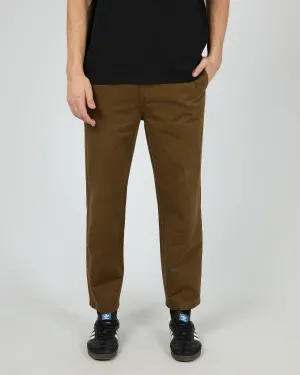 Ventilated Mesh Lining Relaxed Straight Chino Chocolate