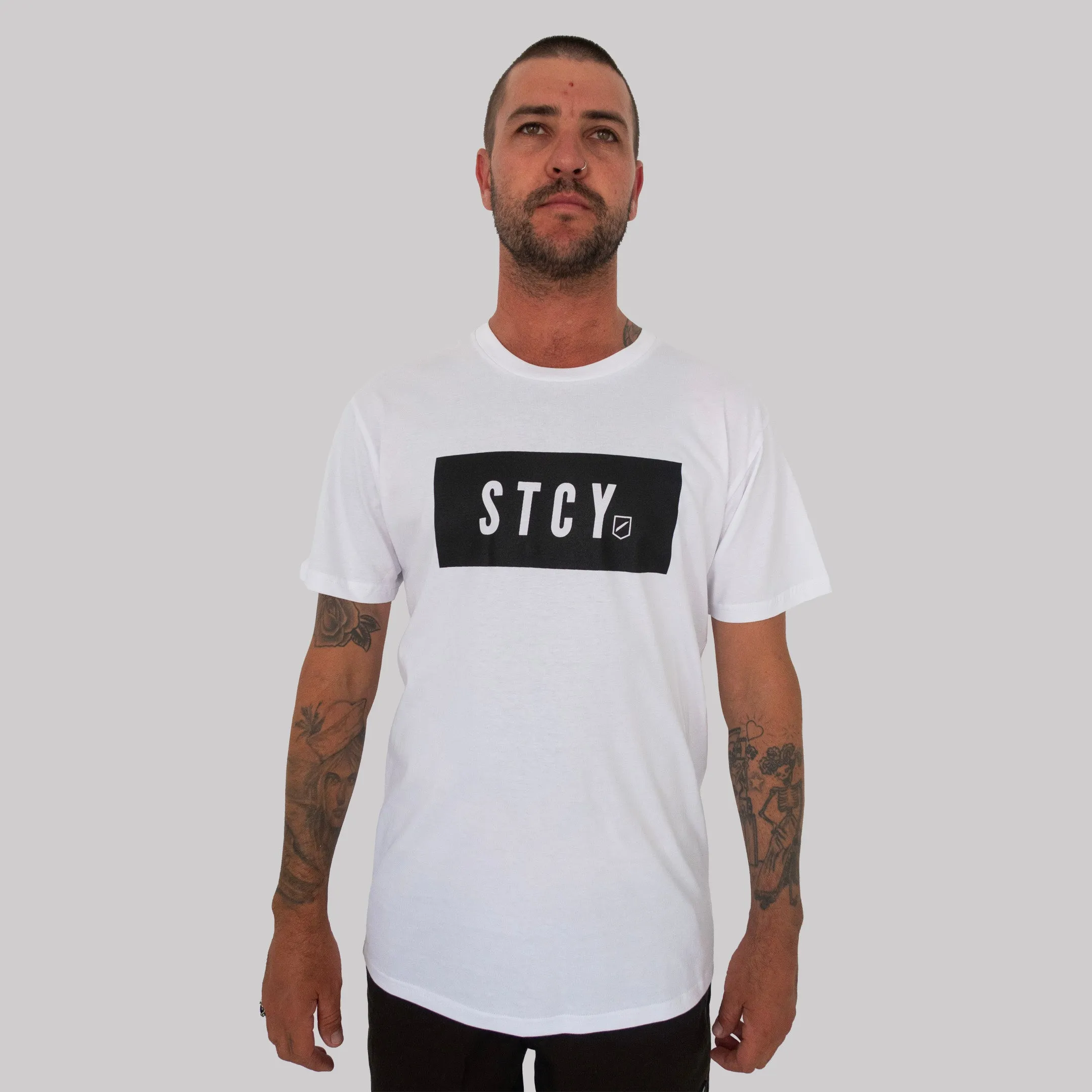 Essential Comfort AntiStaticLining BLOCK TEE / WHITE