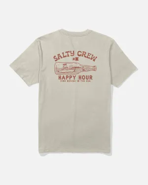 Curved Hemline warm weather Bottle Rocket Ss Tee - Moonbeam