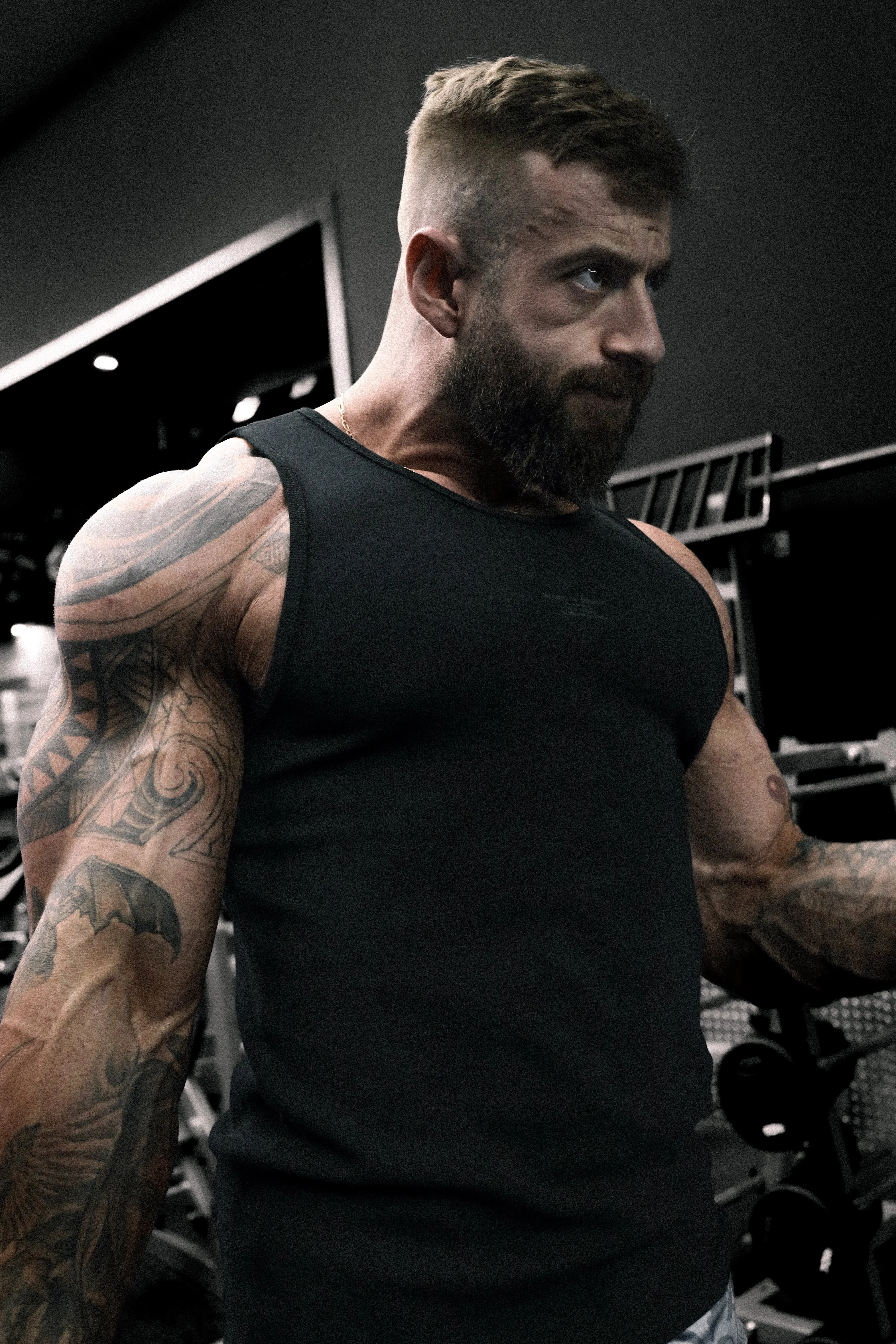 Air Force Thermal regulation Ribbed Muscle Tank Top - Black