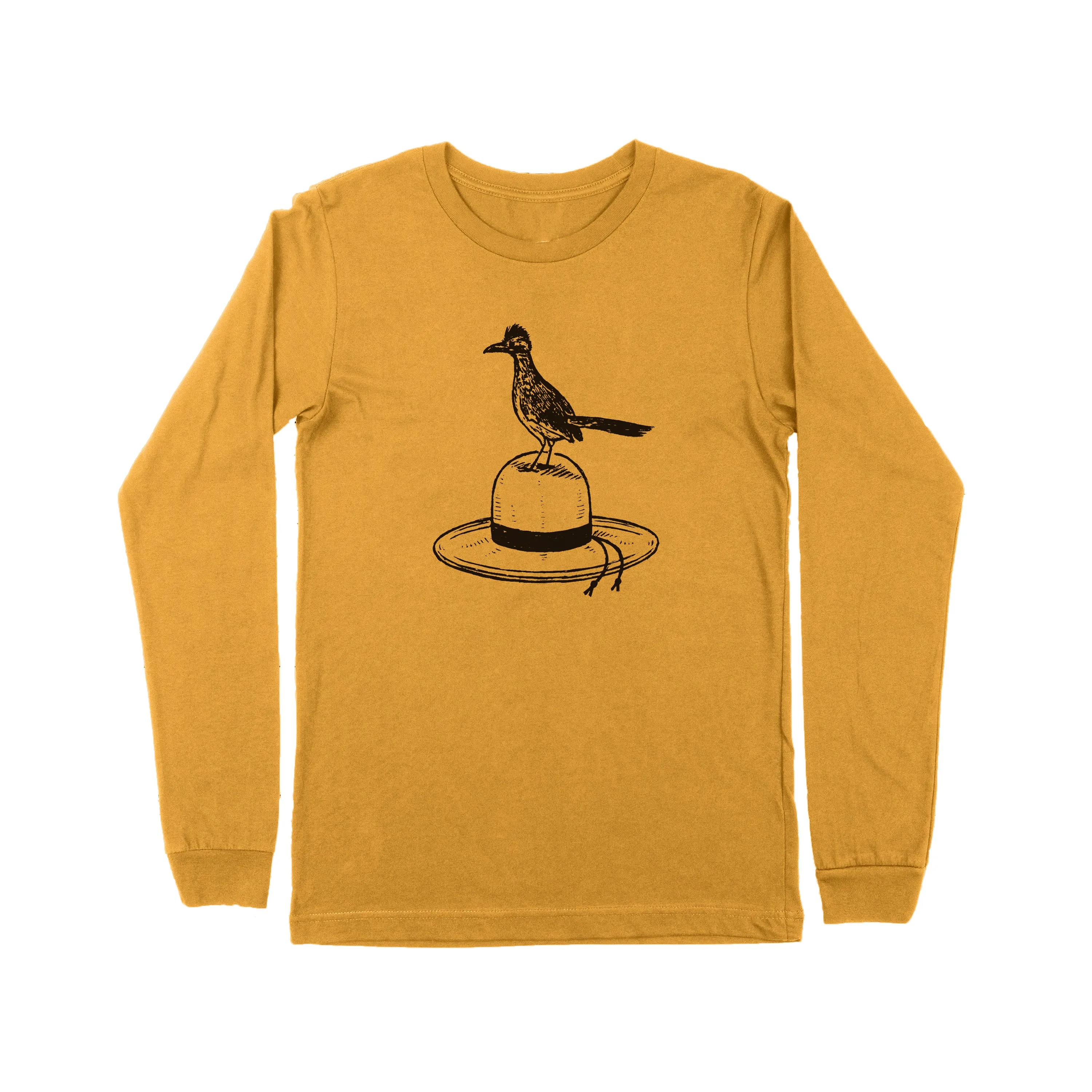 Road Runner Long Sleeve Tee-Mustard Sleek Stretch Street Ready
