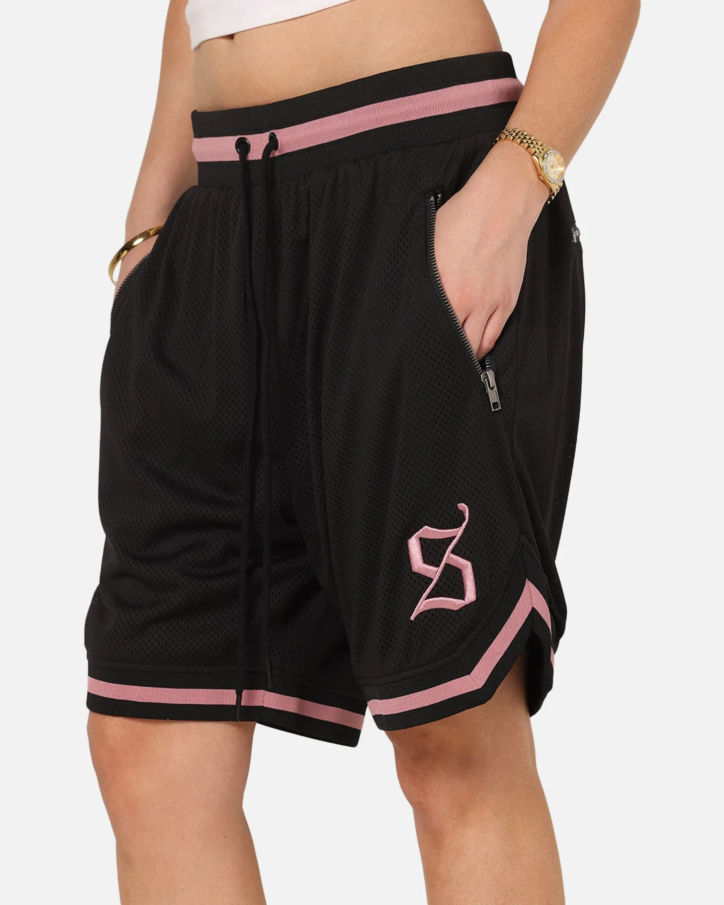 Anti Static Treatment Chill Vibes Saint Morta Envogue Allstar Basketball Shorts Black/Pink