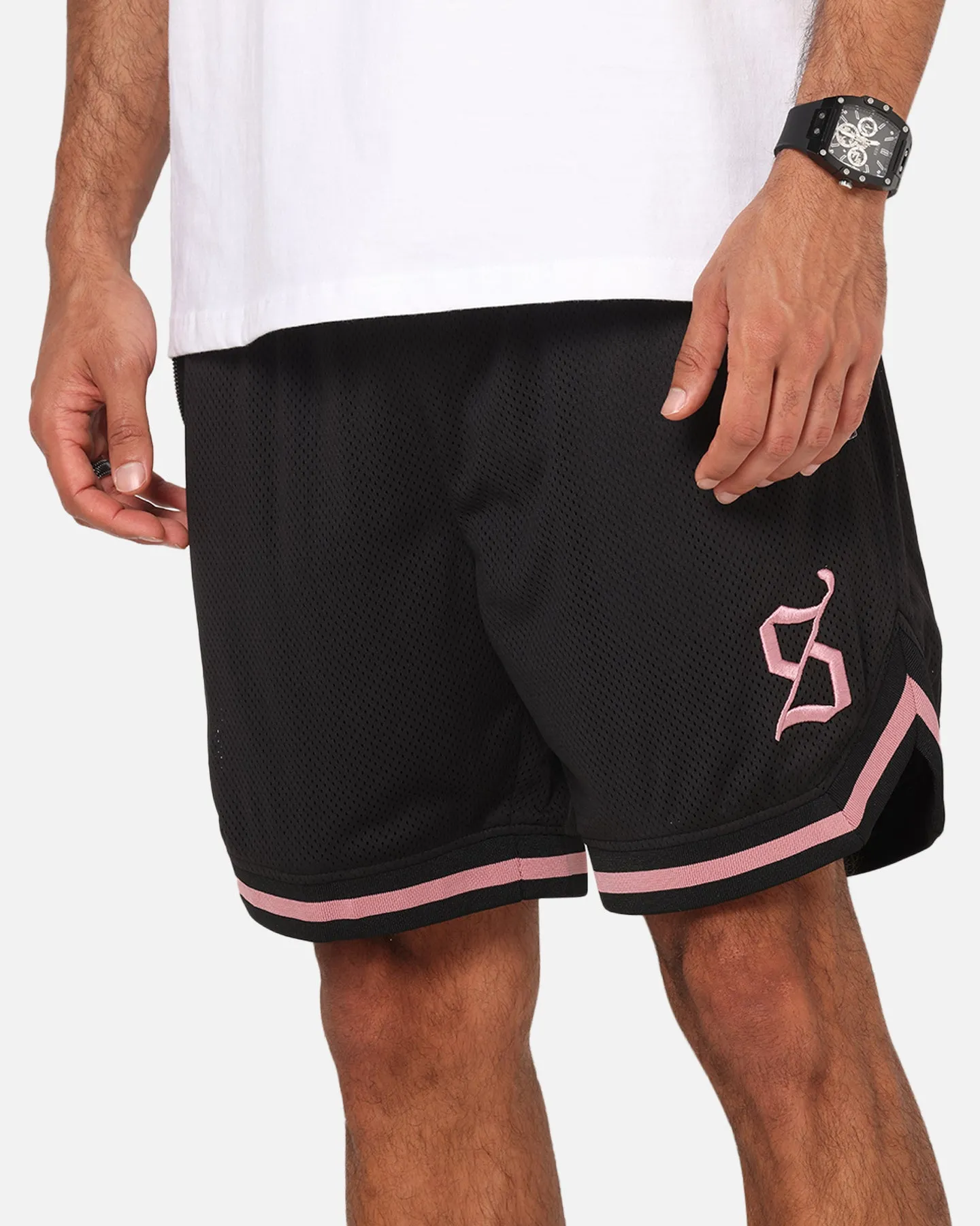 Streetwear Breezy Comfort Saint Morta Envogue Allstar Basketball Shorts Black/Pink